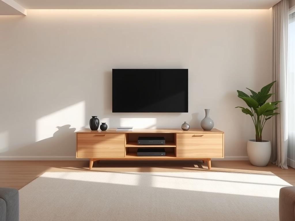 how tall should a media console be