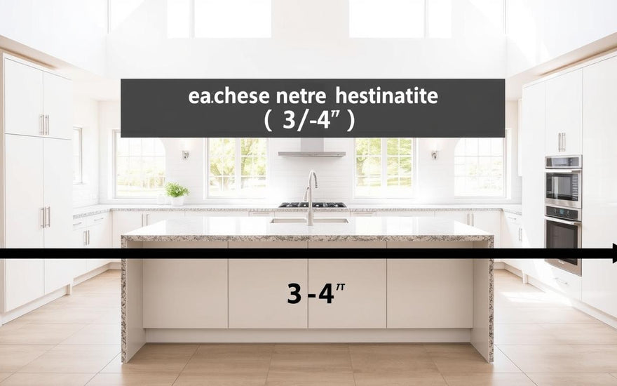 how much space between cabinets and island