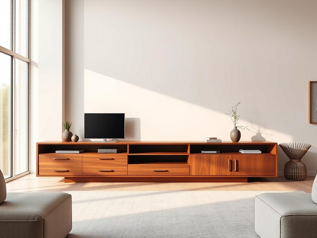 how big should media console be