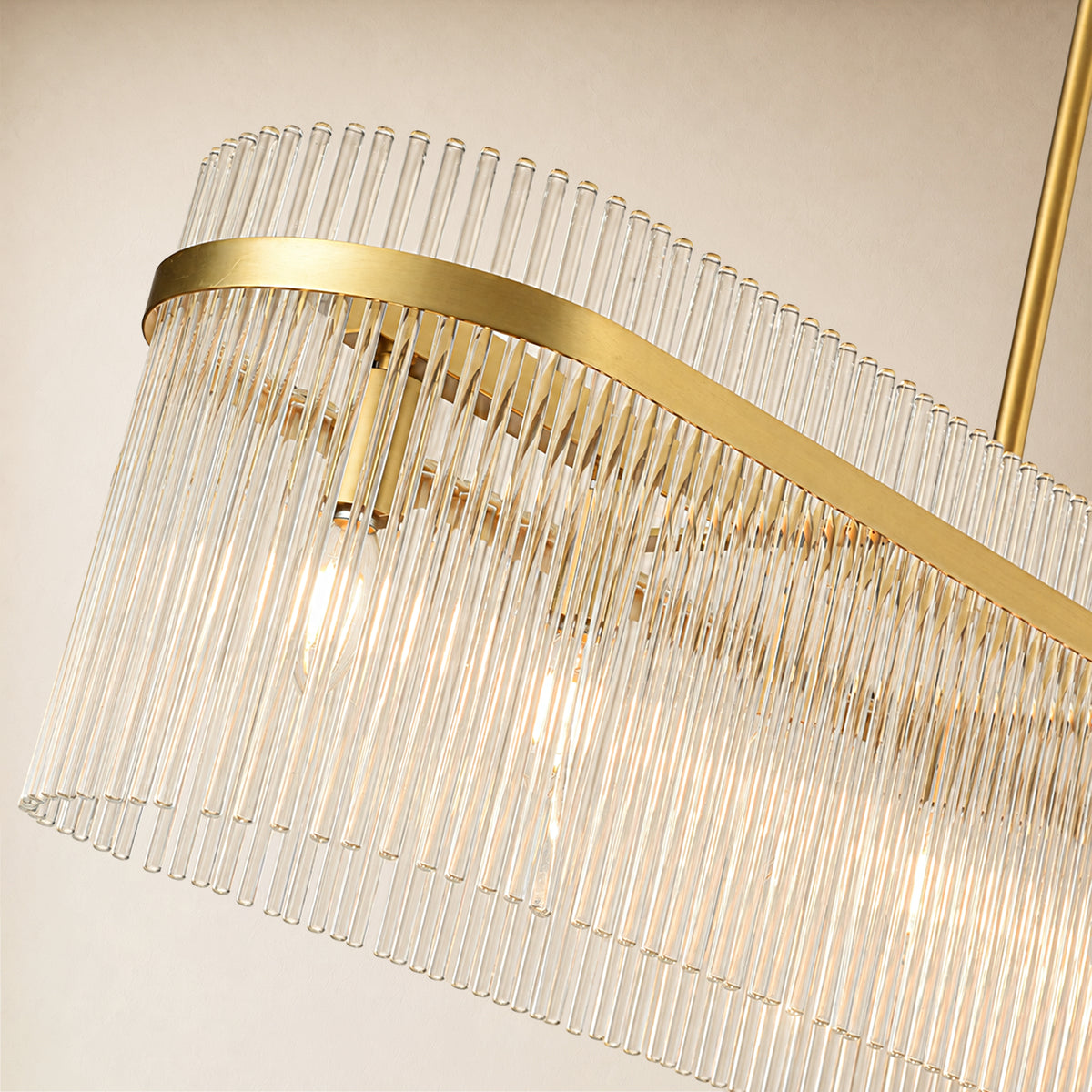 Virellune Glass Linear Chandelier 53.9"W