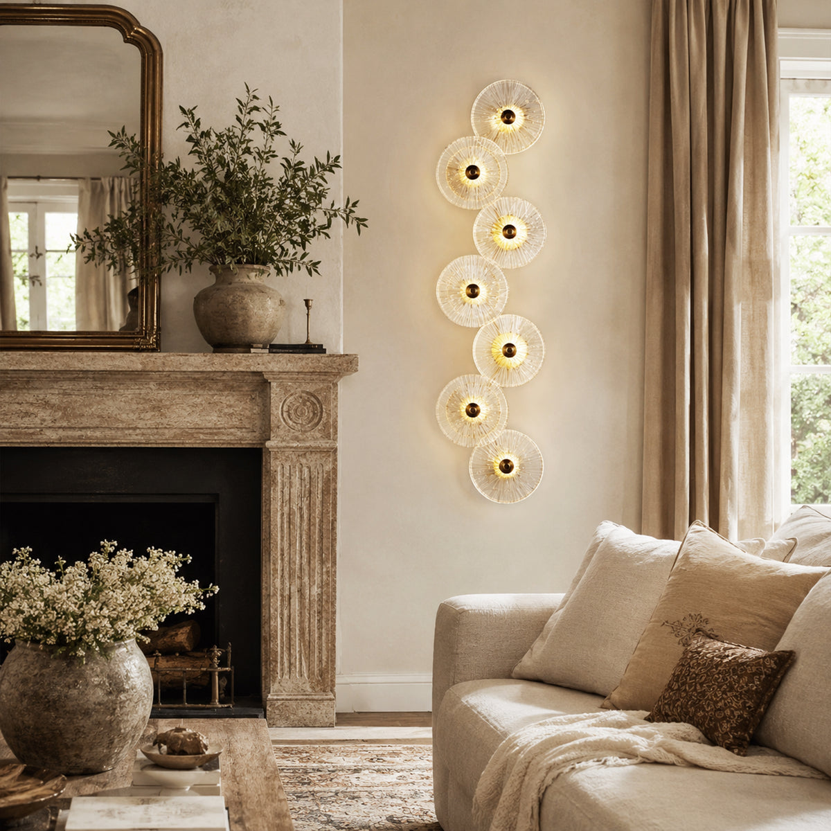 Auriotus Glass Lotus Leaf Wall Sconce