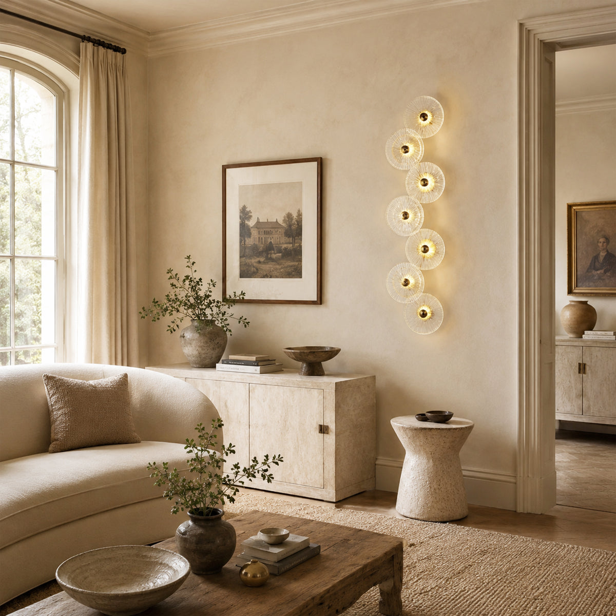Auriotus Glass Lotus Leaf Wall Sconce