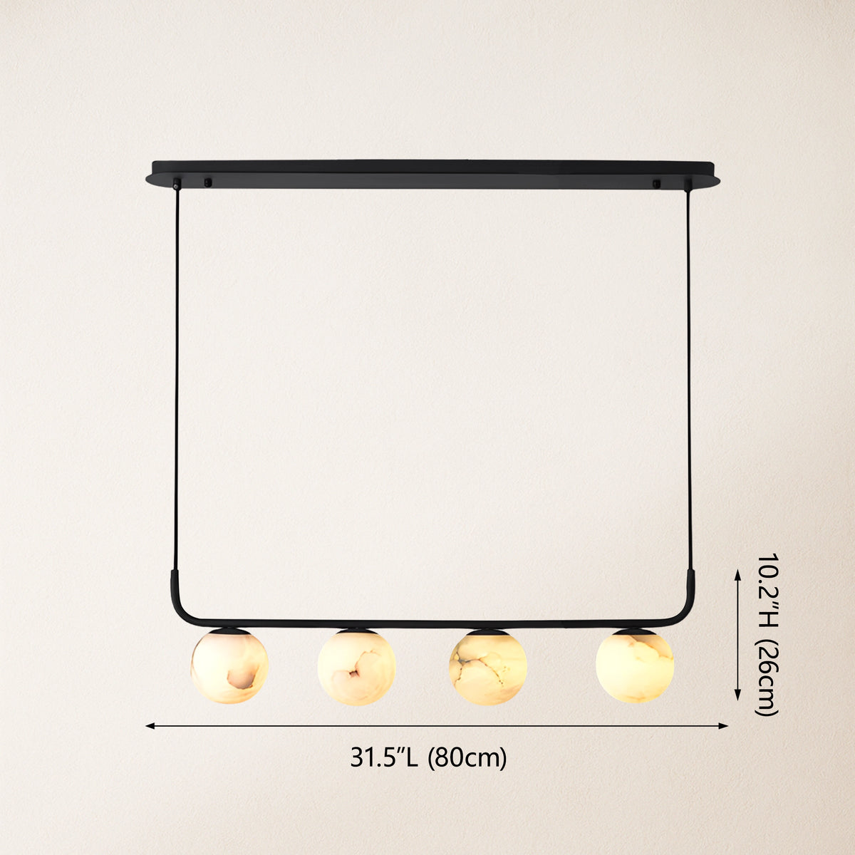 Betrica Alabaster Linear Chandelier