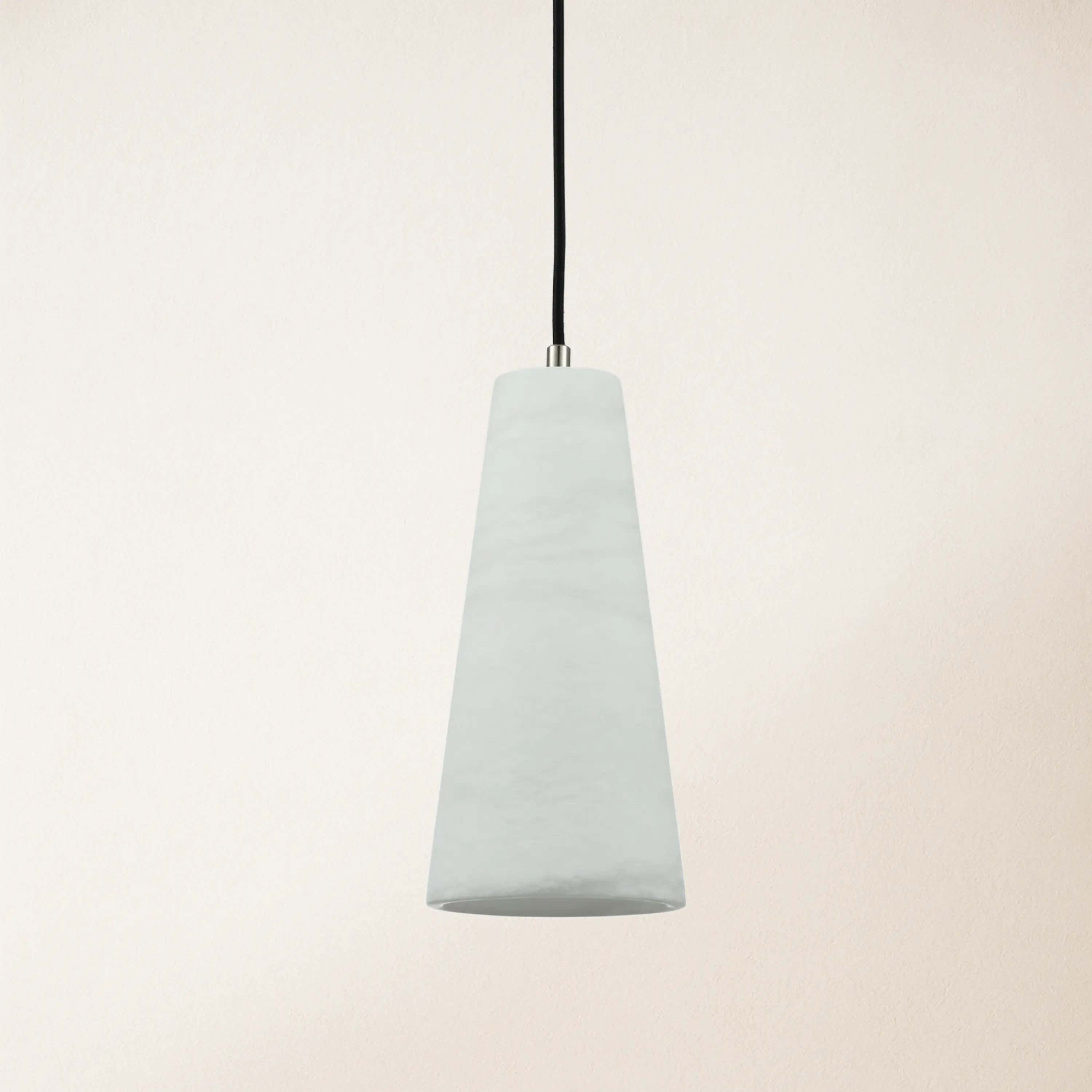 Capus Conical Alabaster Pendant 10''H
