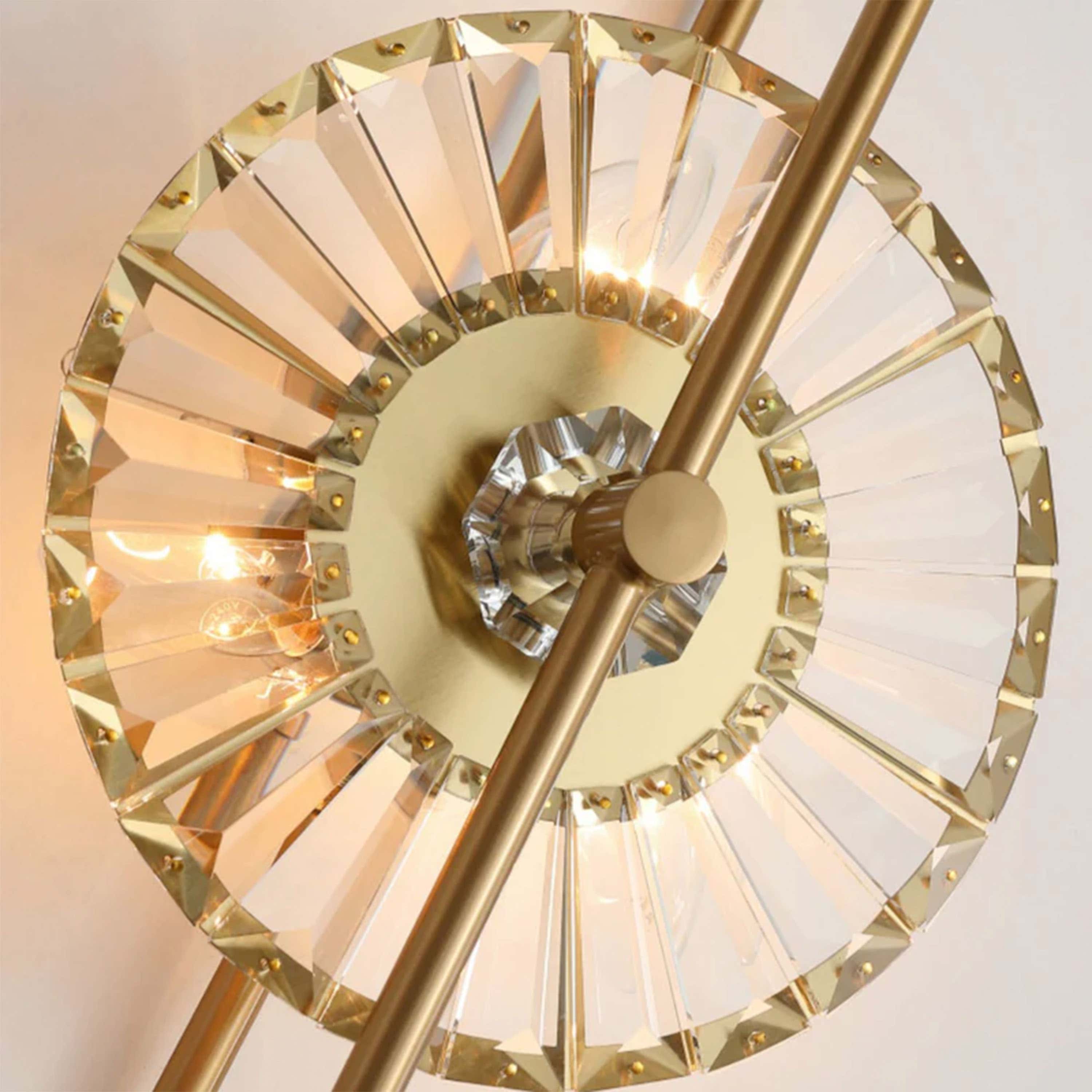 Orythea Crystal Sunburst Wall Sconce