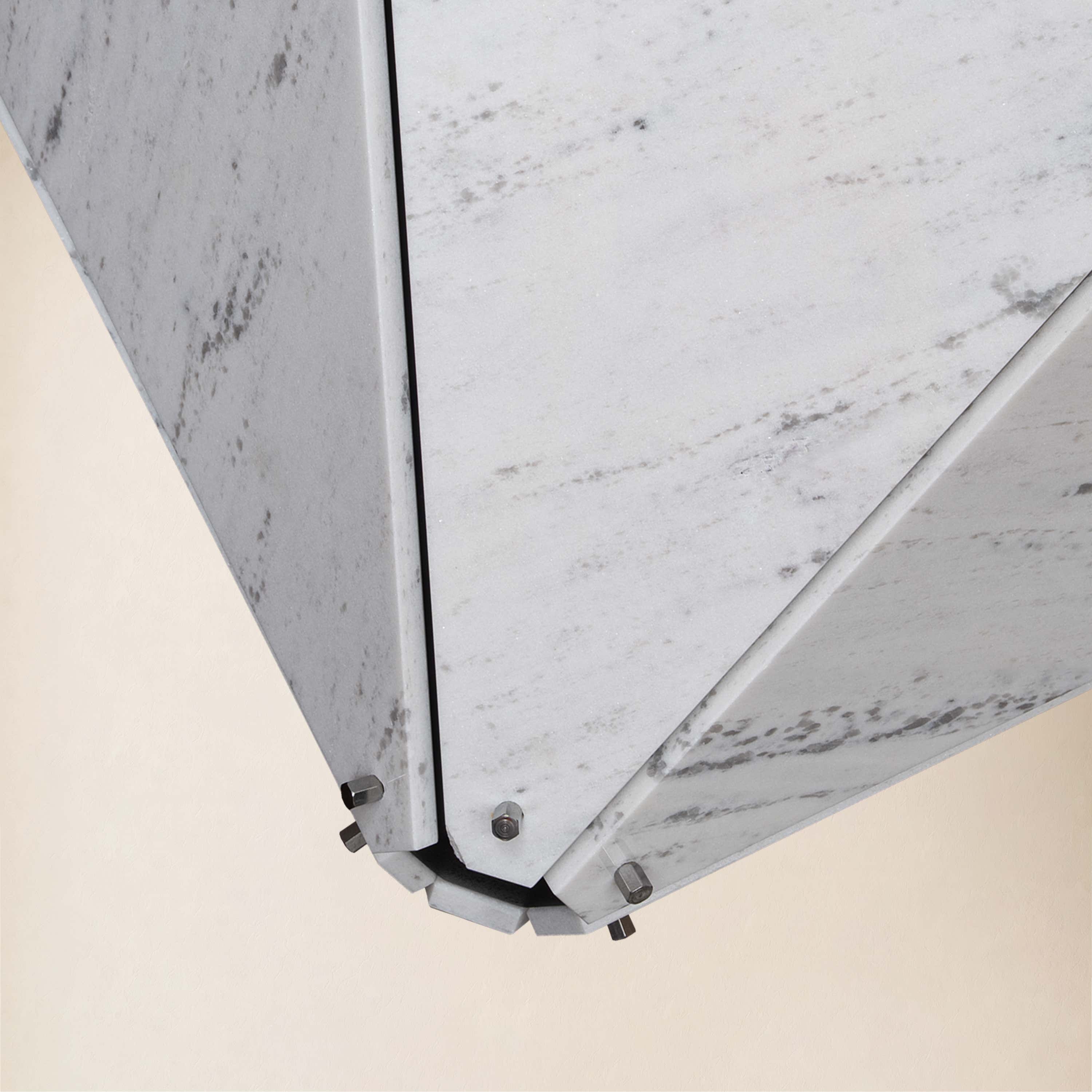 Pietra White Marble Hexagonal Lantern Pendant 15.7"D