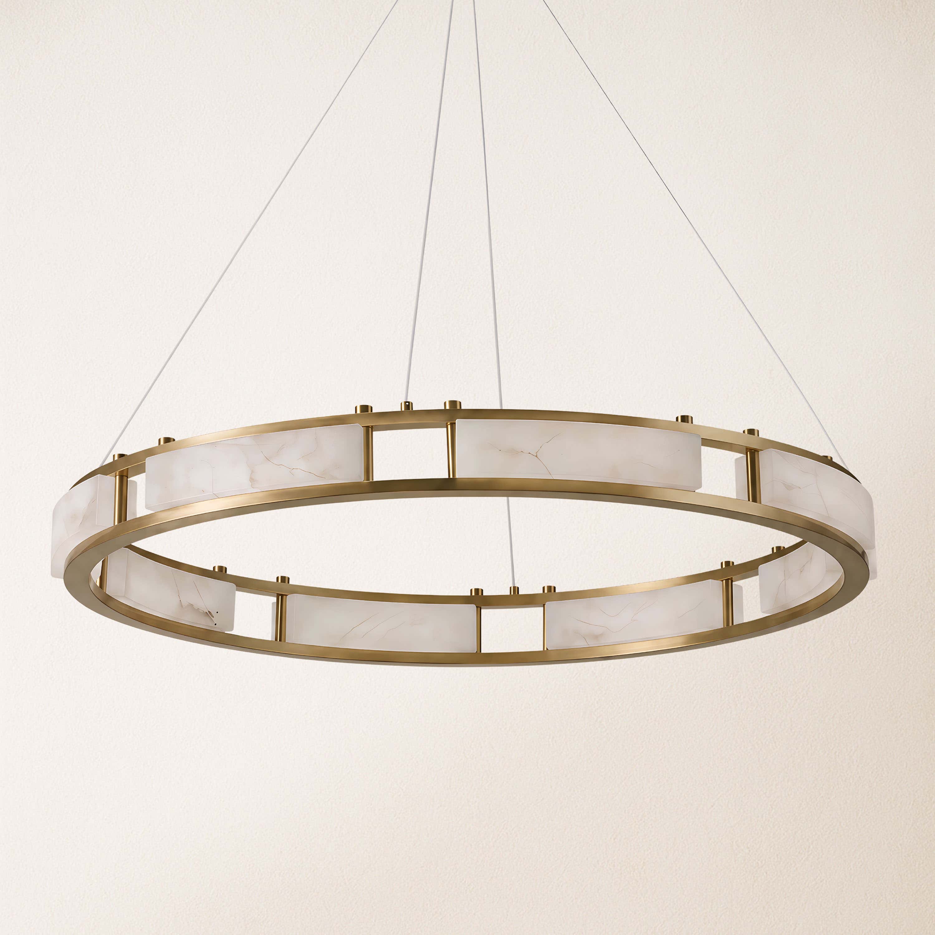 Serenique Qatar Alabaster Round Chandelier