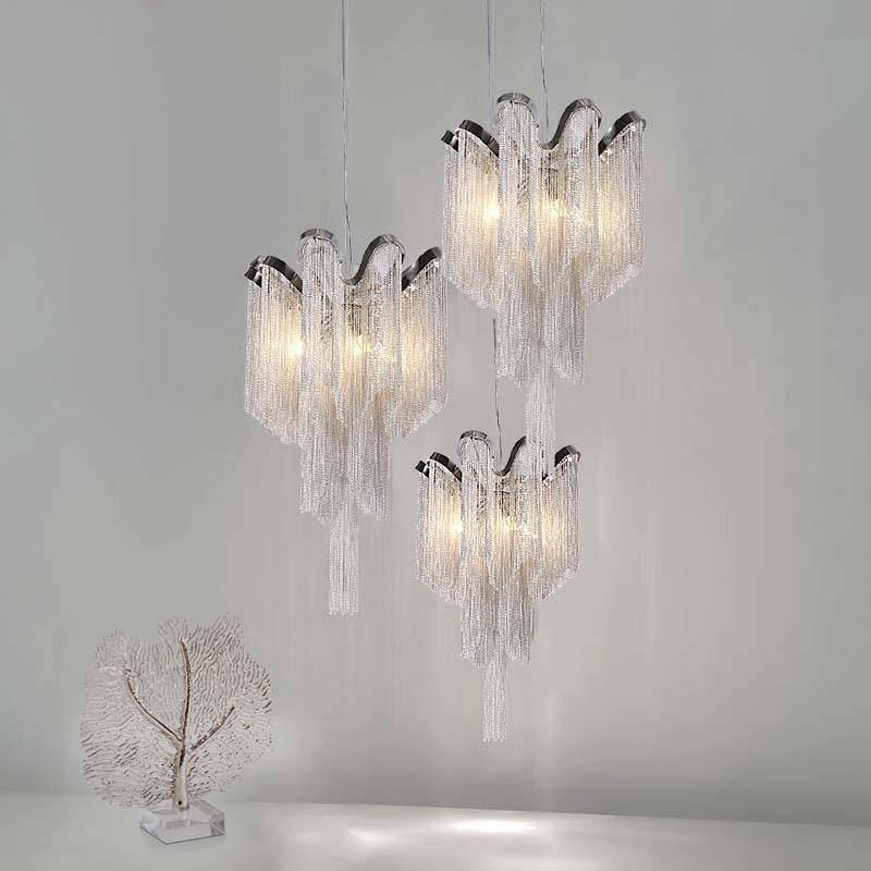 Teresa Cadena Chain Tassel Ceiling Light Fixture