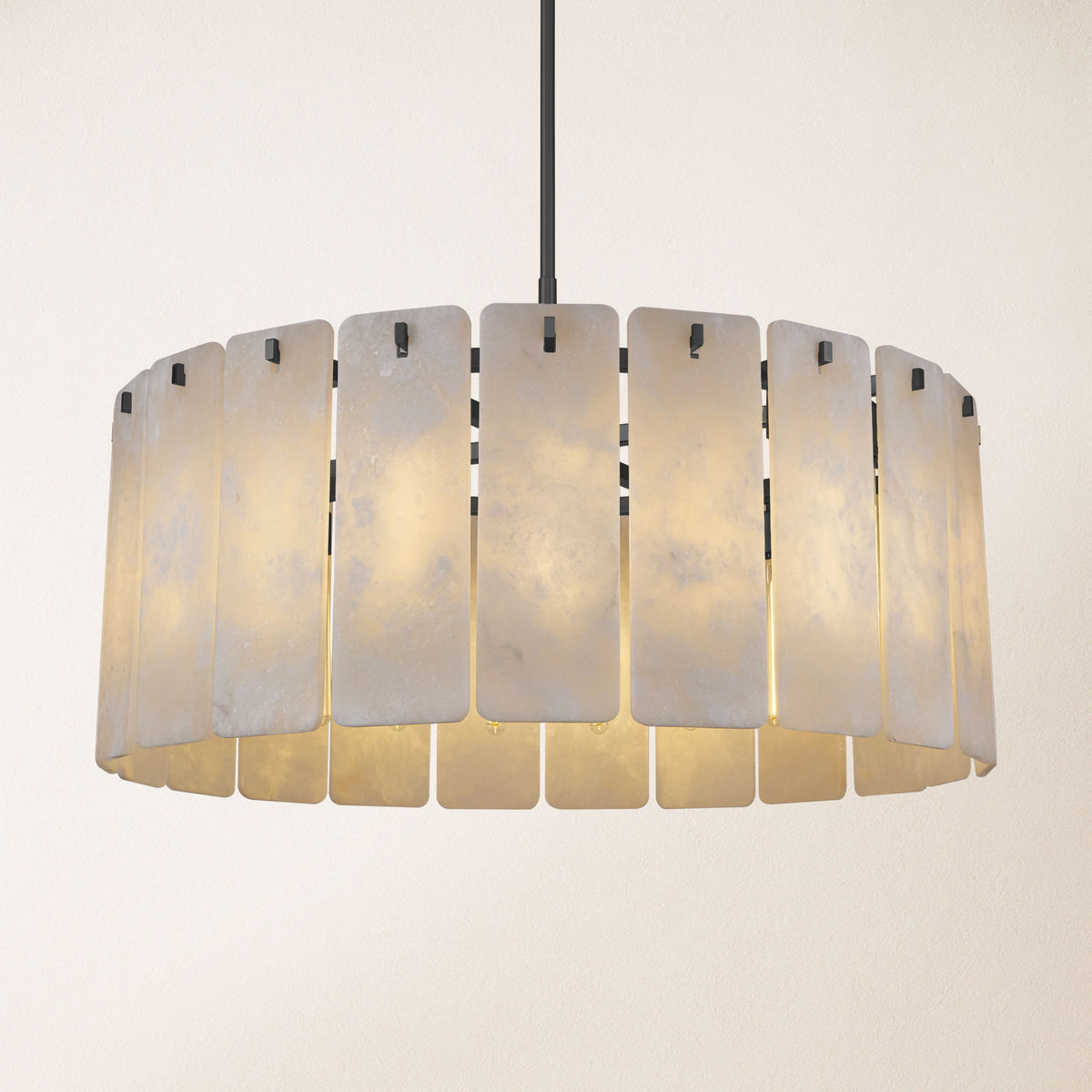 Lunara Alabaster Round Chandelier 36"W