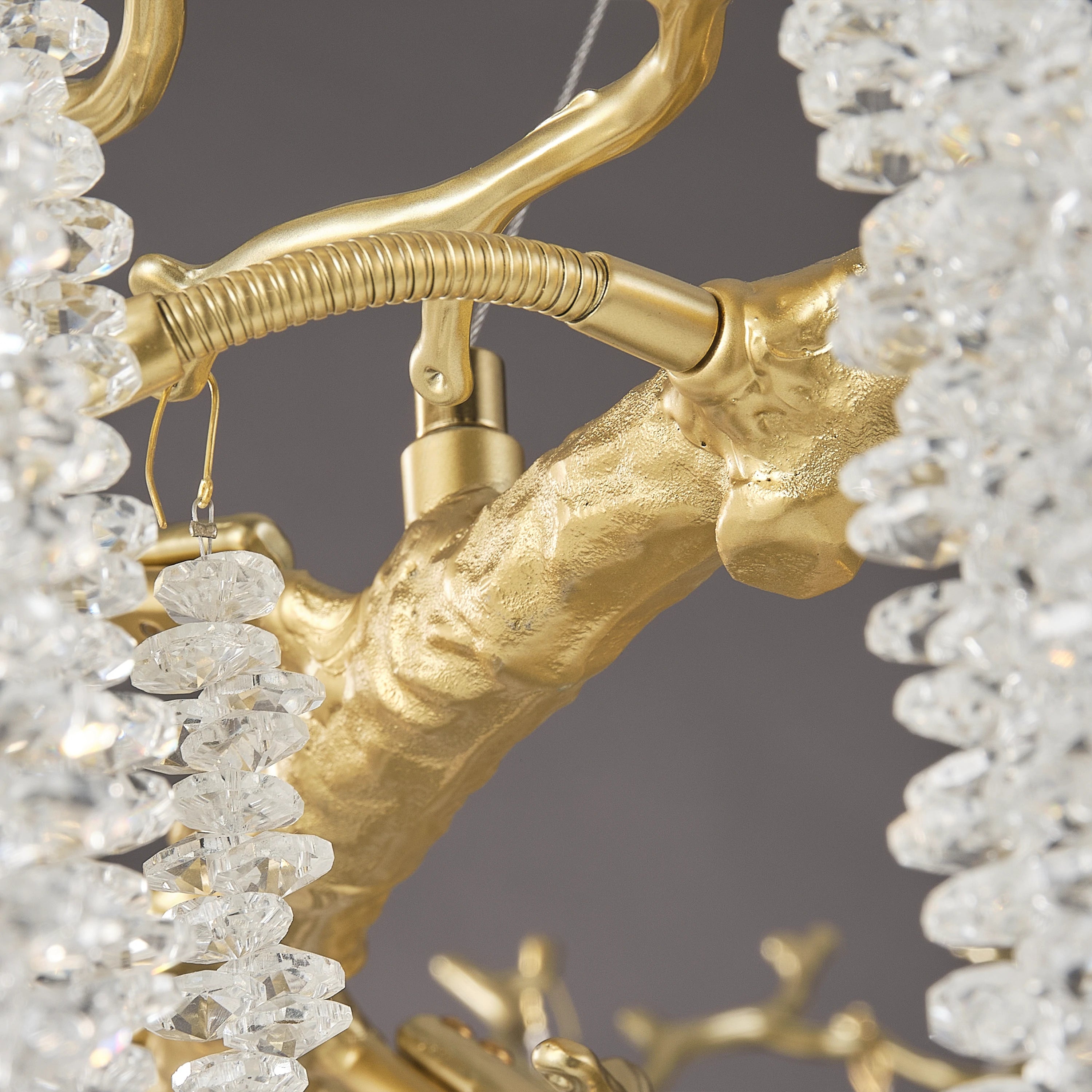 Snow Tree Branch Crystal Chandelier 40"D