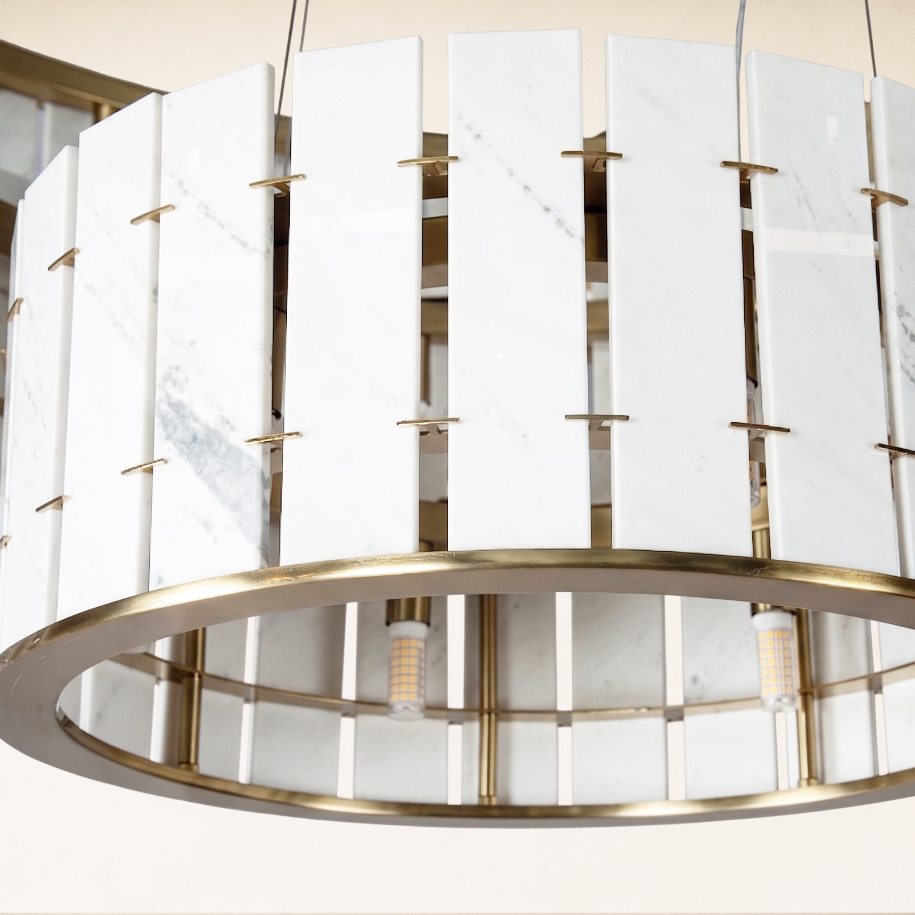 Pietra Marble Tiered Round Chandelier 49"D