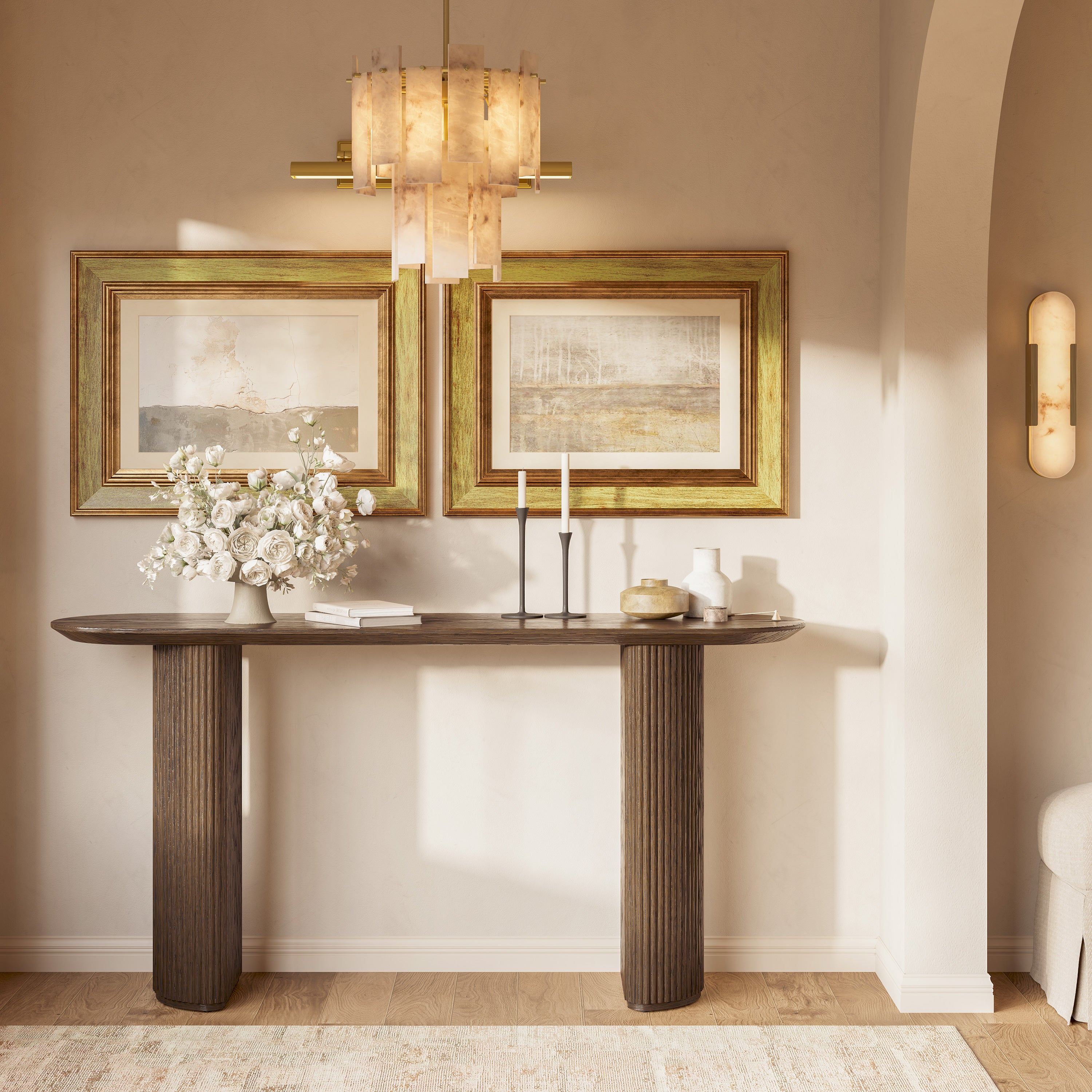 Plinth Console Table 60"W