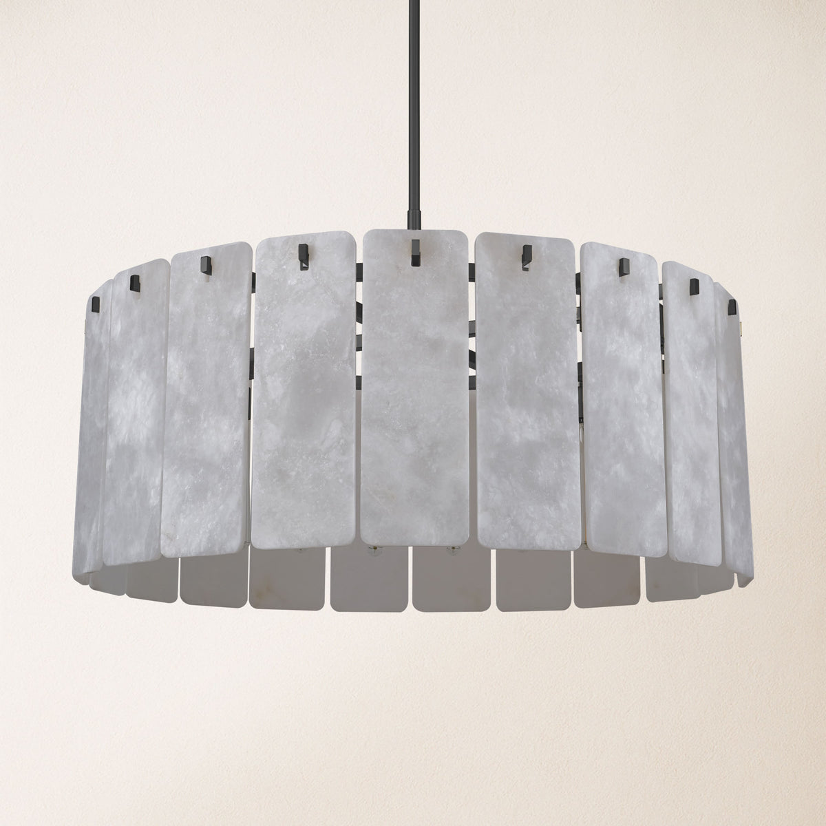 Lunara Alabaster Round Chandelier 36"W