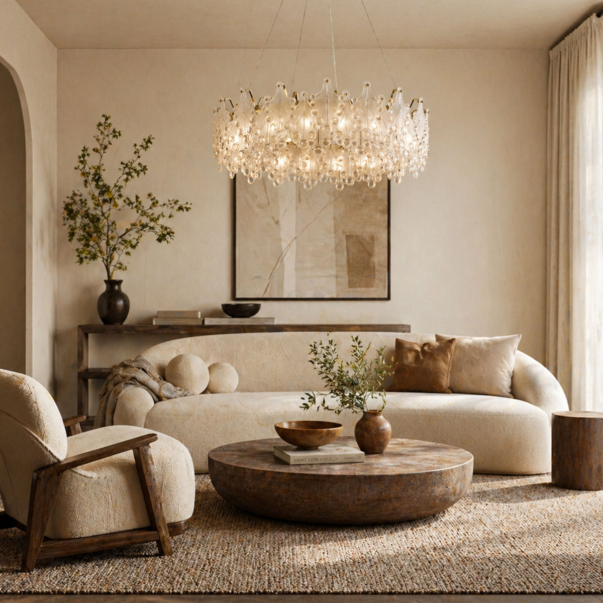 Veliora Layered Glass Chandelier