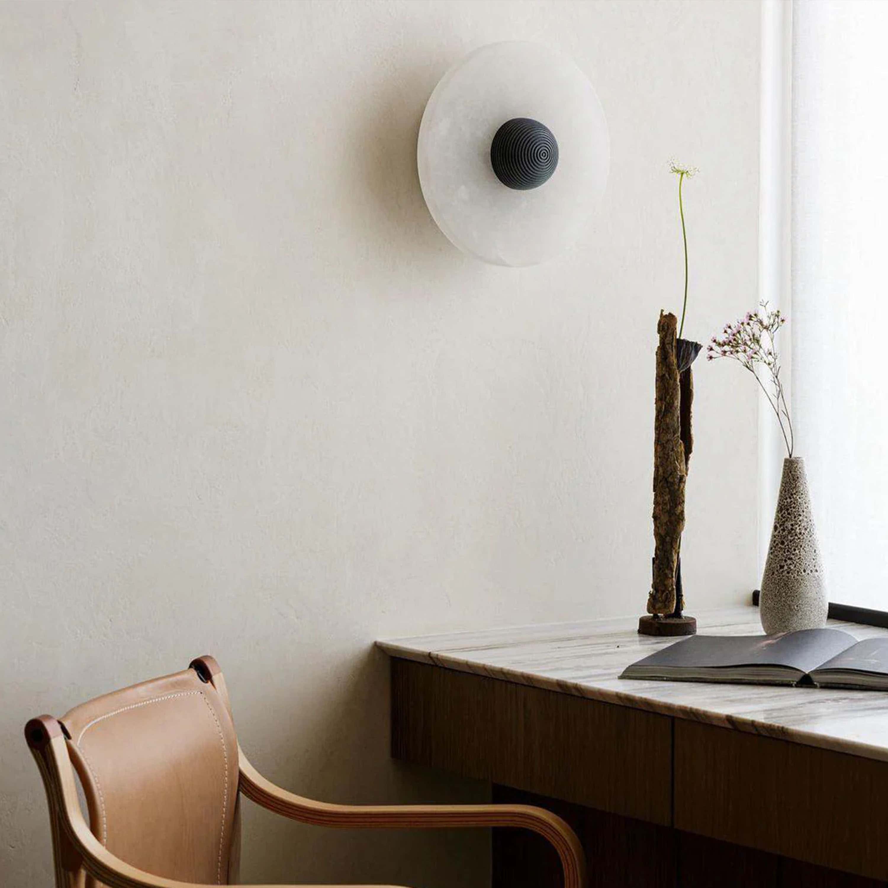 Miles Alabaster Wall Lamp 12"D