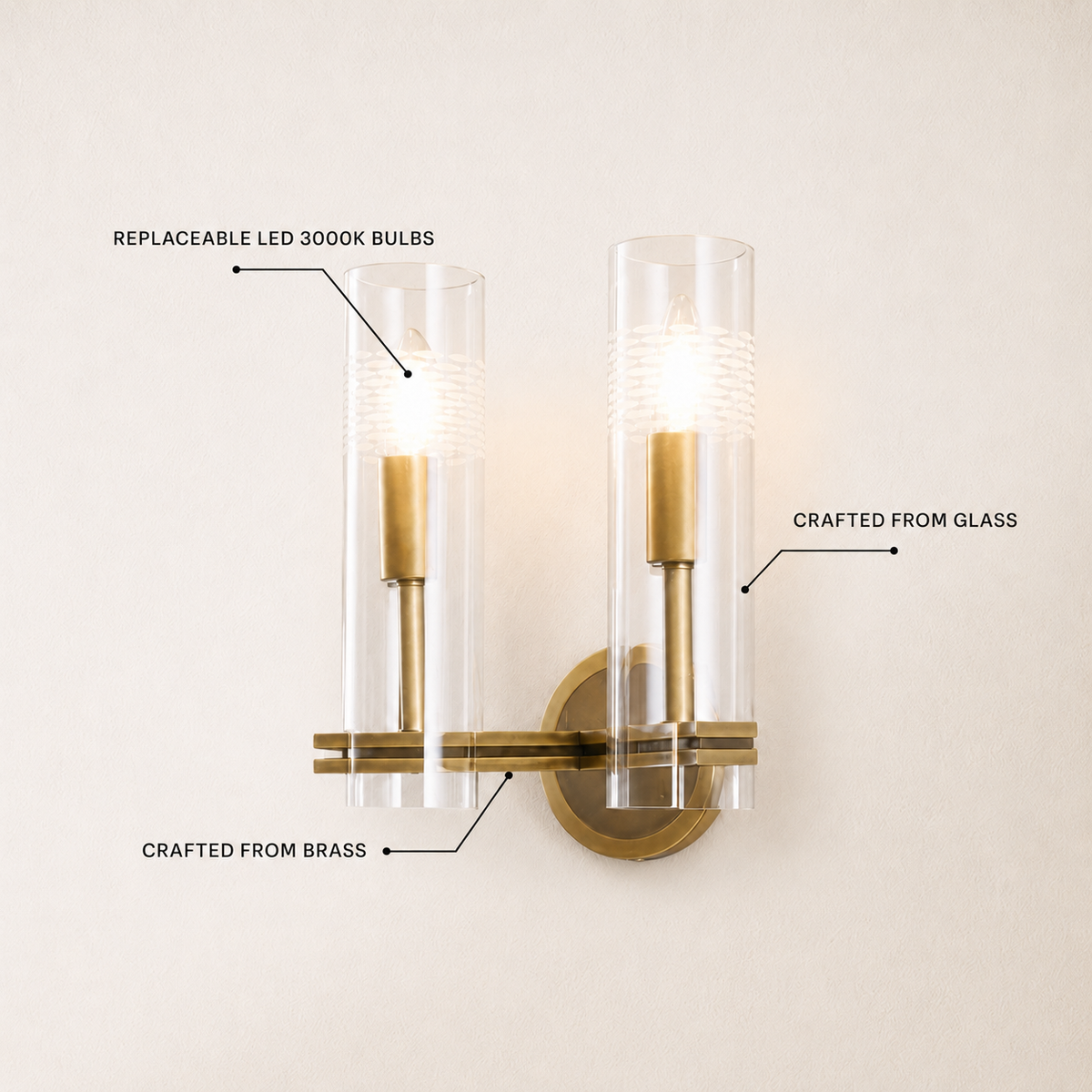Aureline Glass Wall Sconce