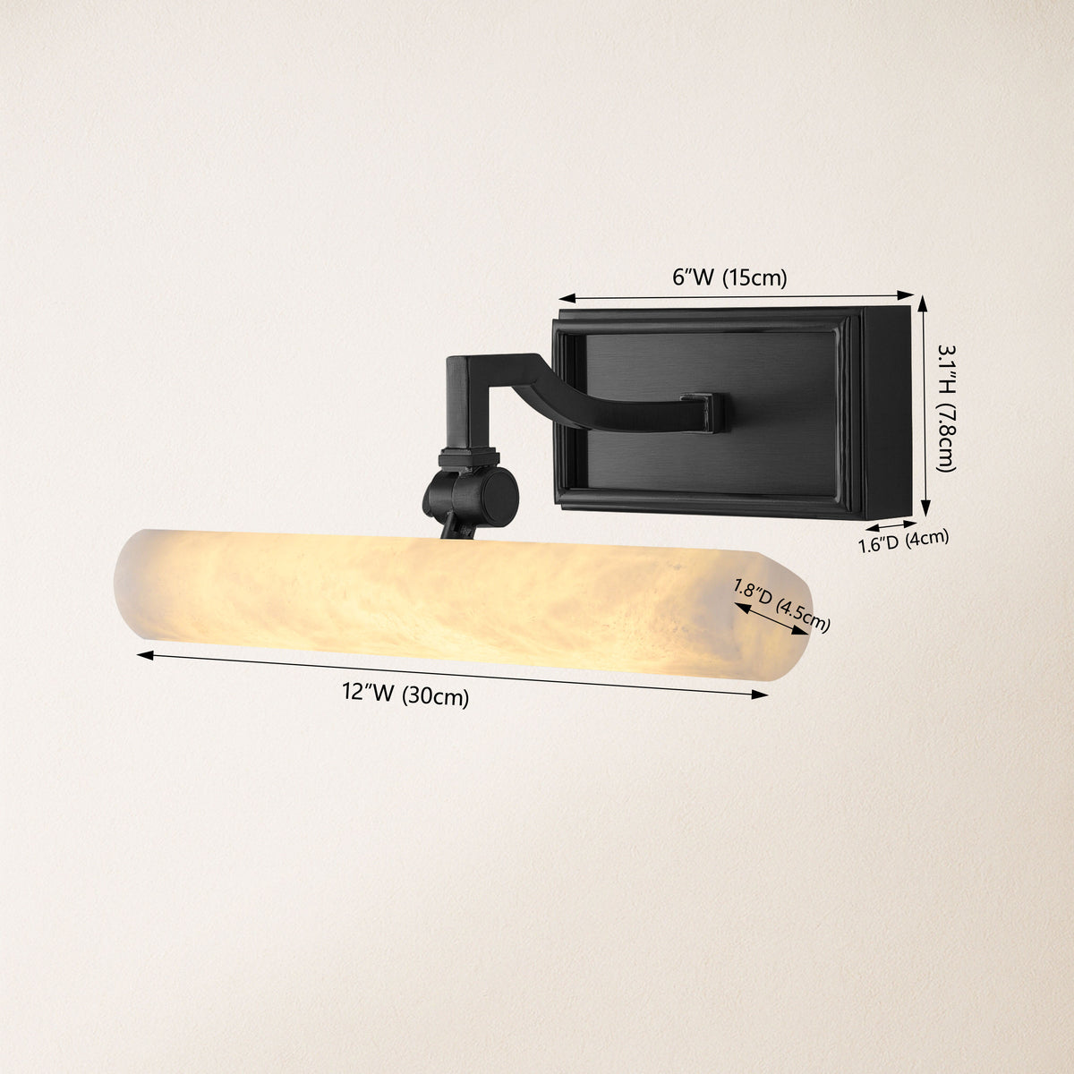 Nimbus Alabaster Picture Light 12"