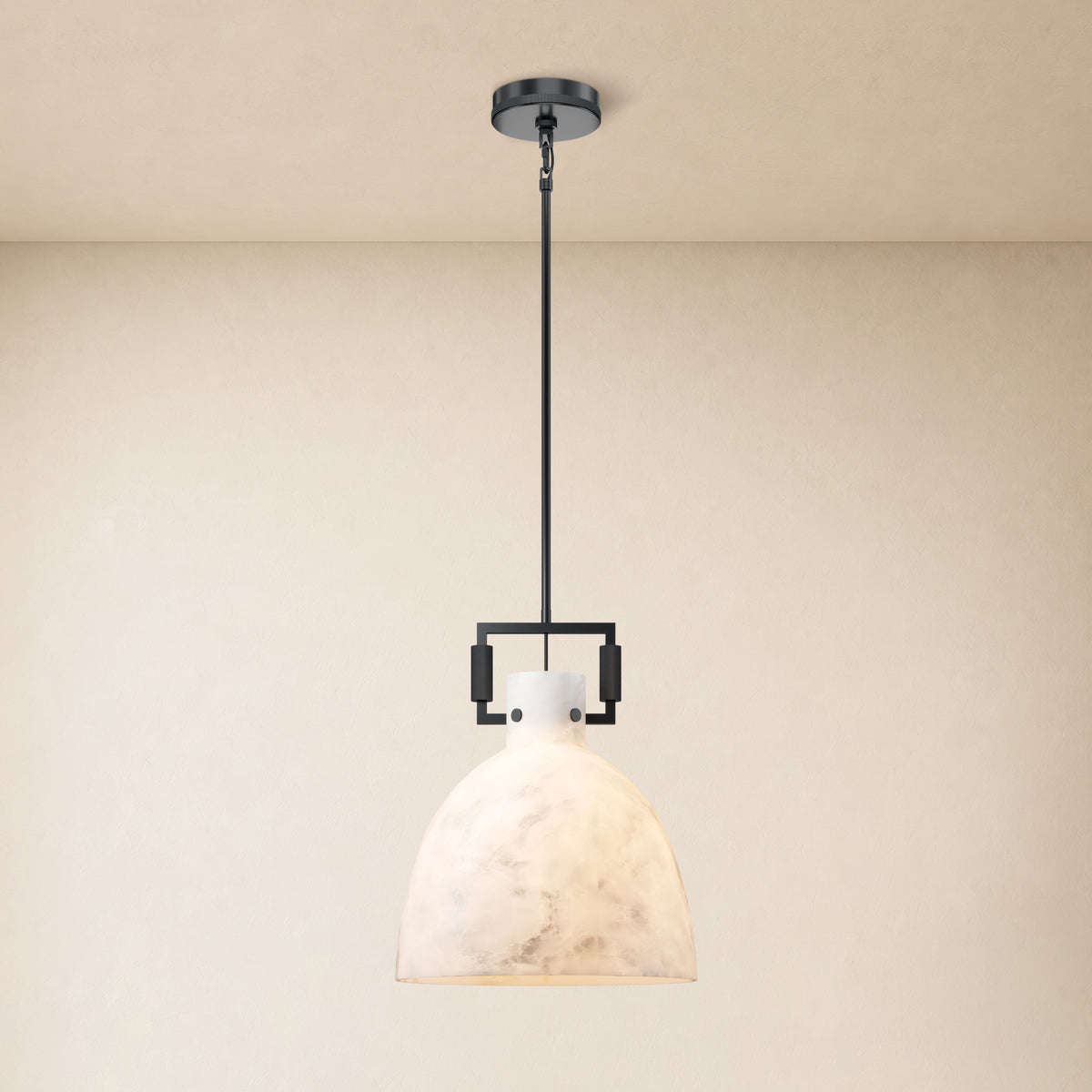 Lioren Resin Dome Pendant Light 14.2"D