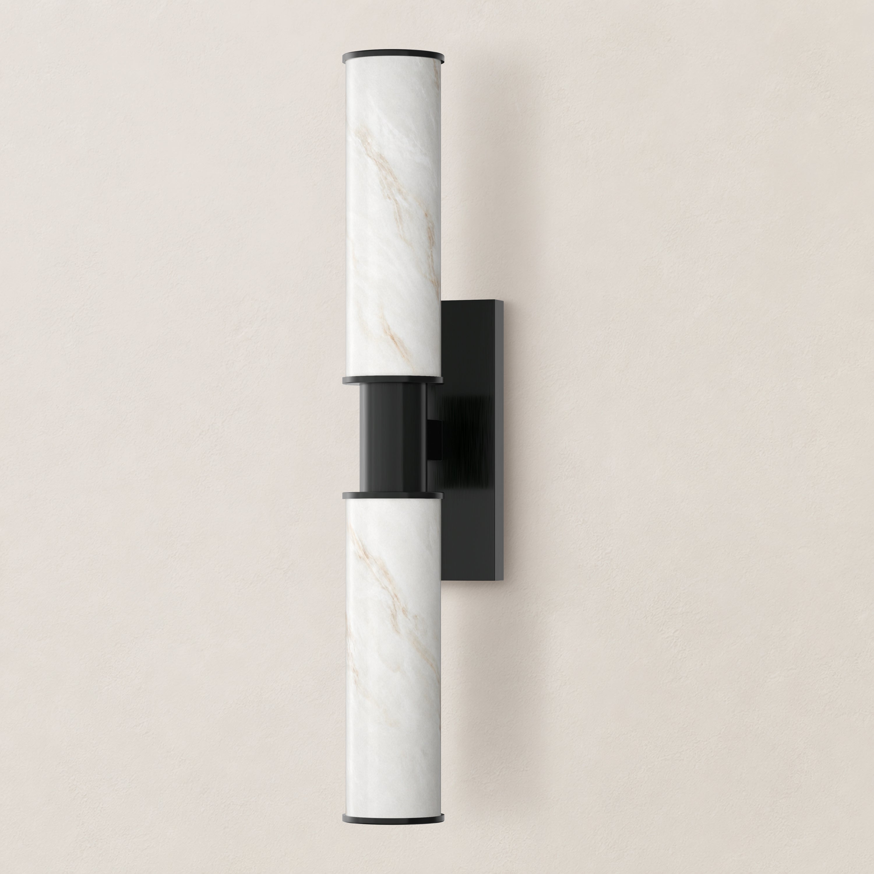 Nuvarelle Resin Double Cylinder Wall Sconce 15.8" 22"H