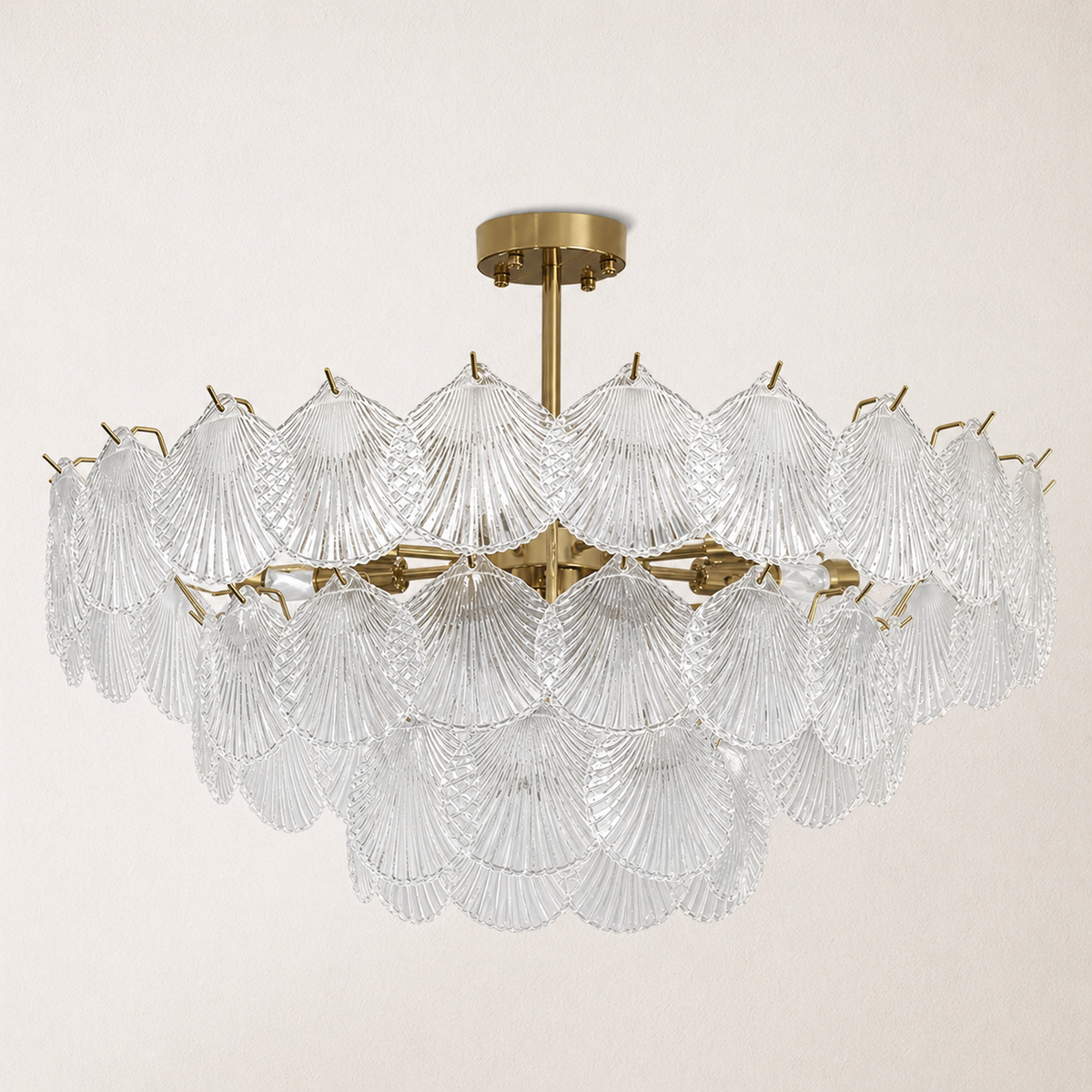 Marivelle Luxury Shell Glass Chandelier