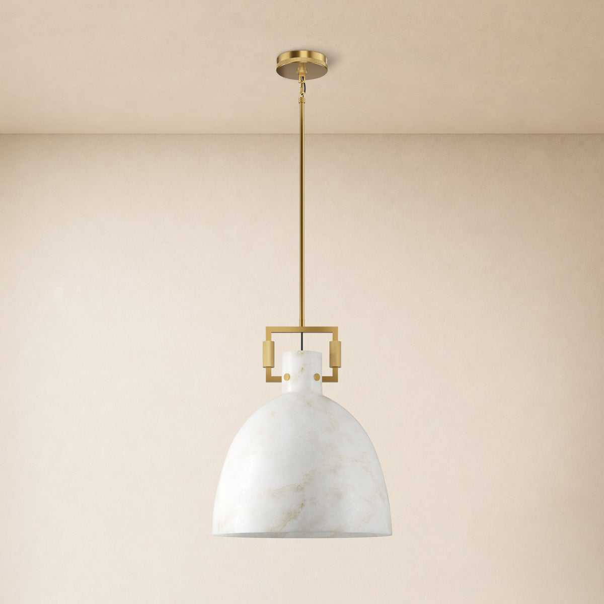 Lioren Resin Dome Pendant Light 18"D