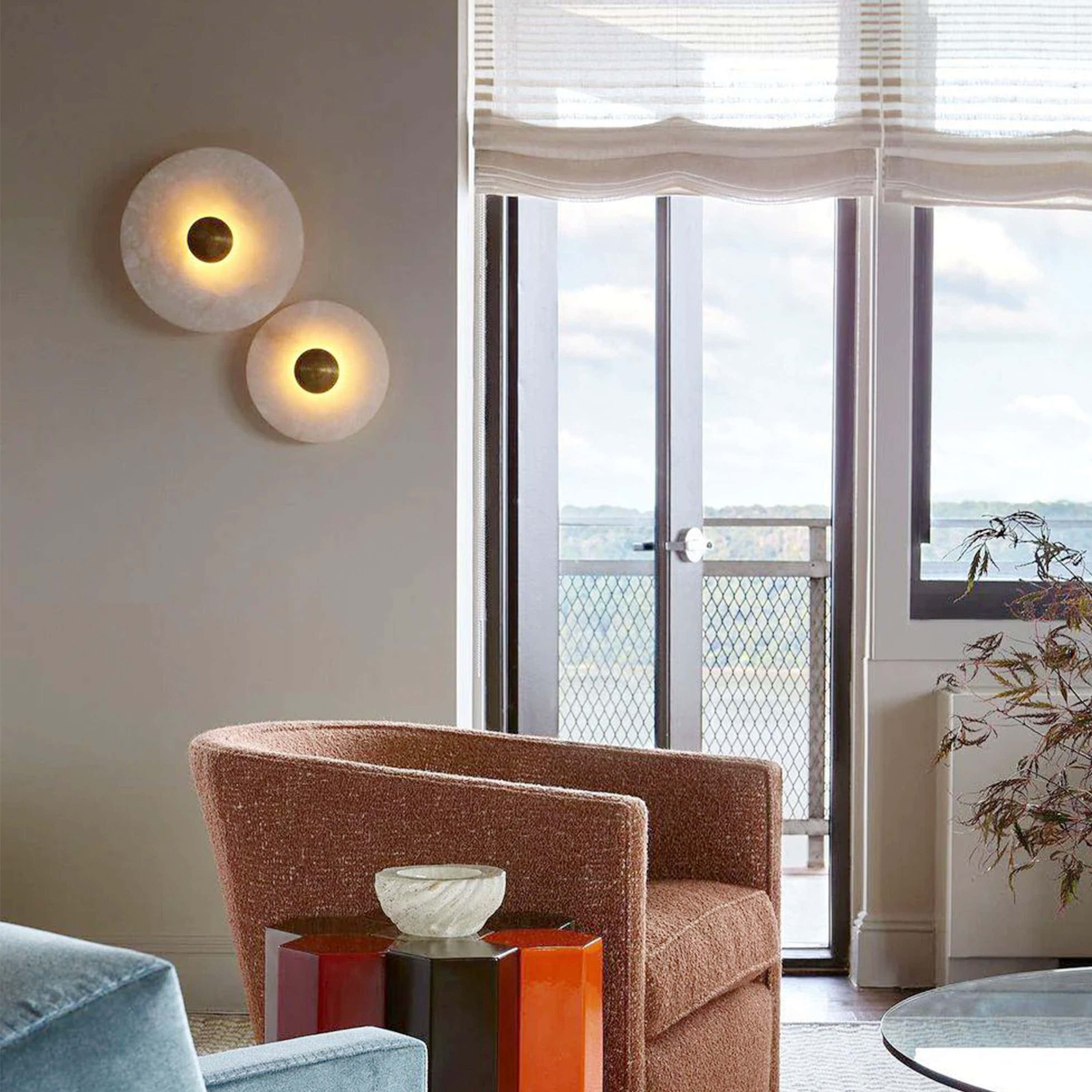 Miles Alabaster Wall Lamp 12"D