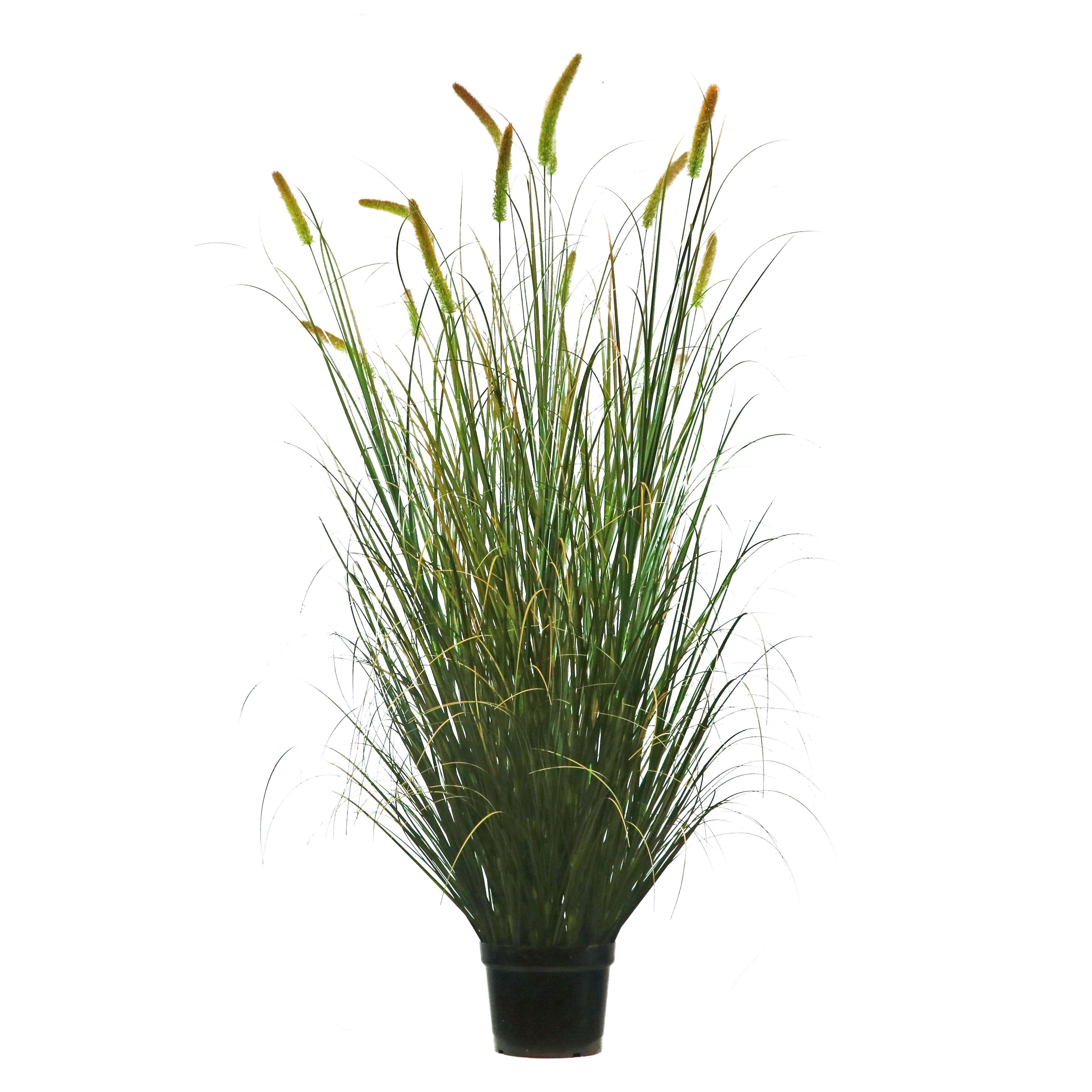 Artificial 14-Head Long Cat Tail with Curved Onion Grass Bonsai 79"H