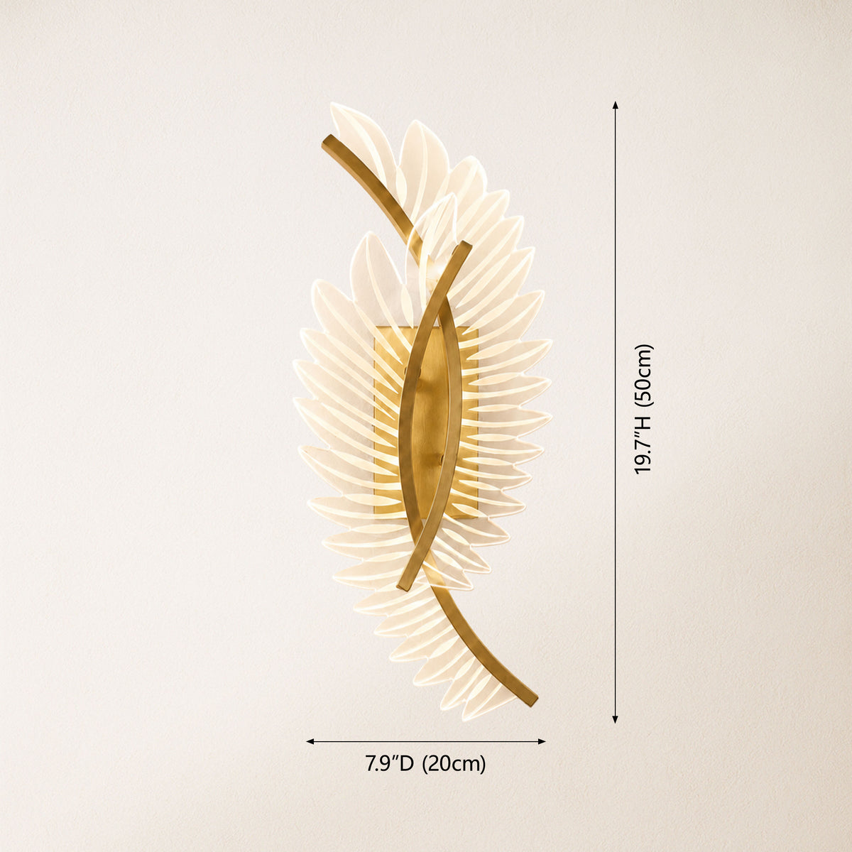 Pennata Acrylic Wing Wall Sconce