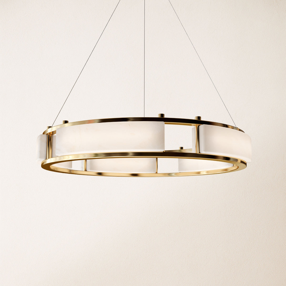 Serenique Qatar Alabaster Round Chandelier