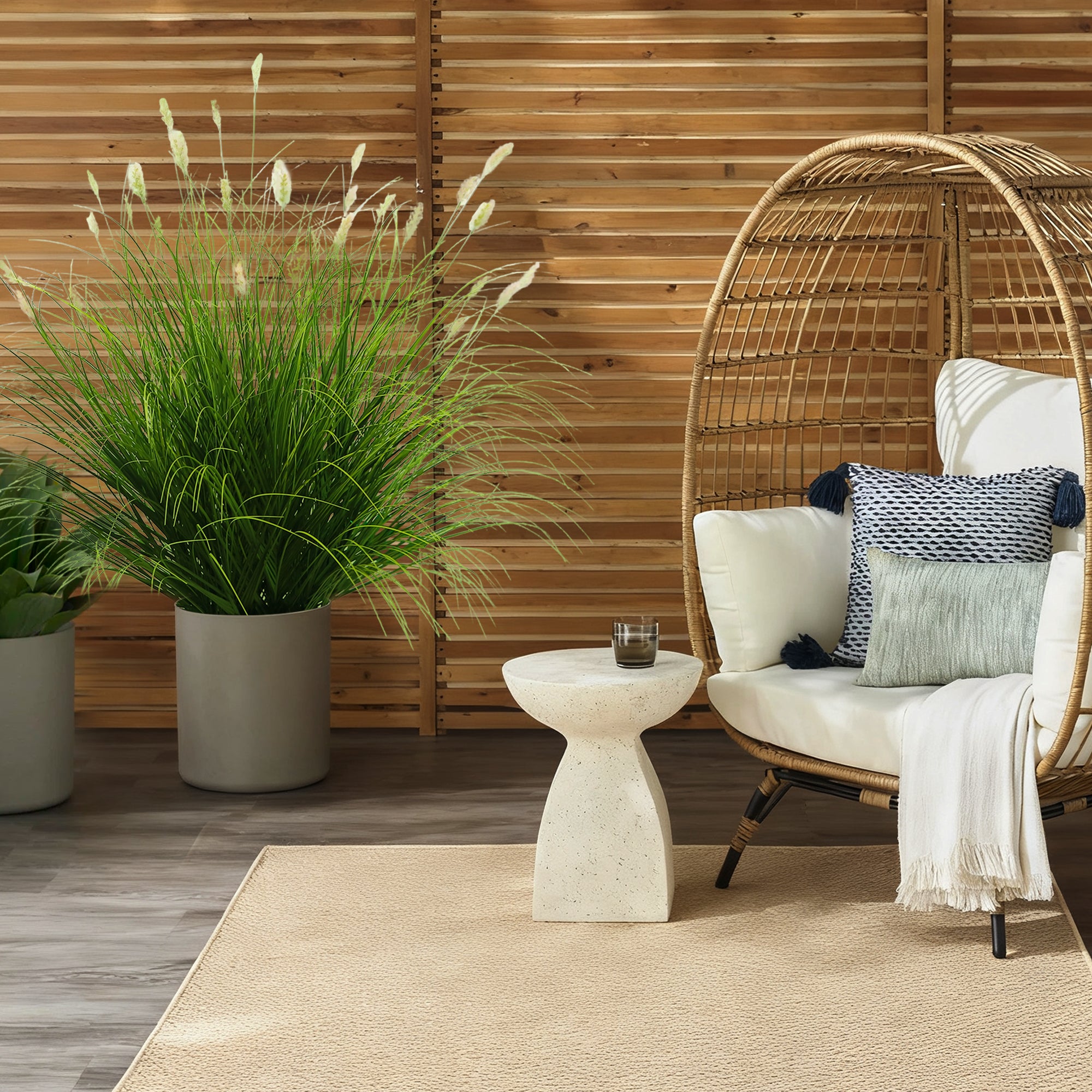 Artificial 36-Head Caterpillar with Curved-Straight Onion Grass Bonsai 43"H