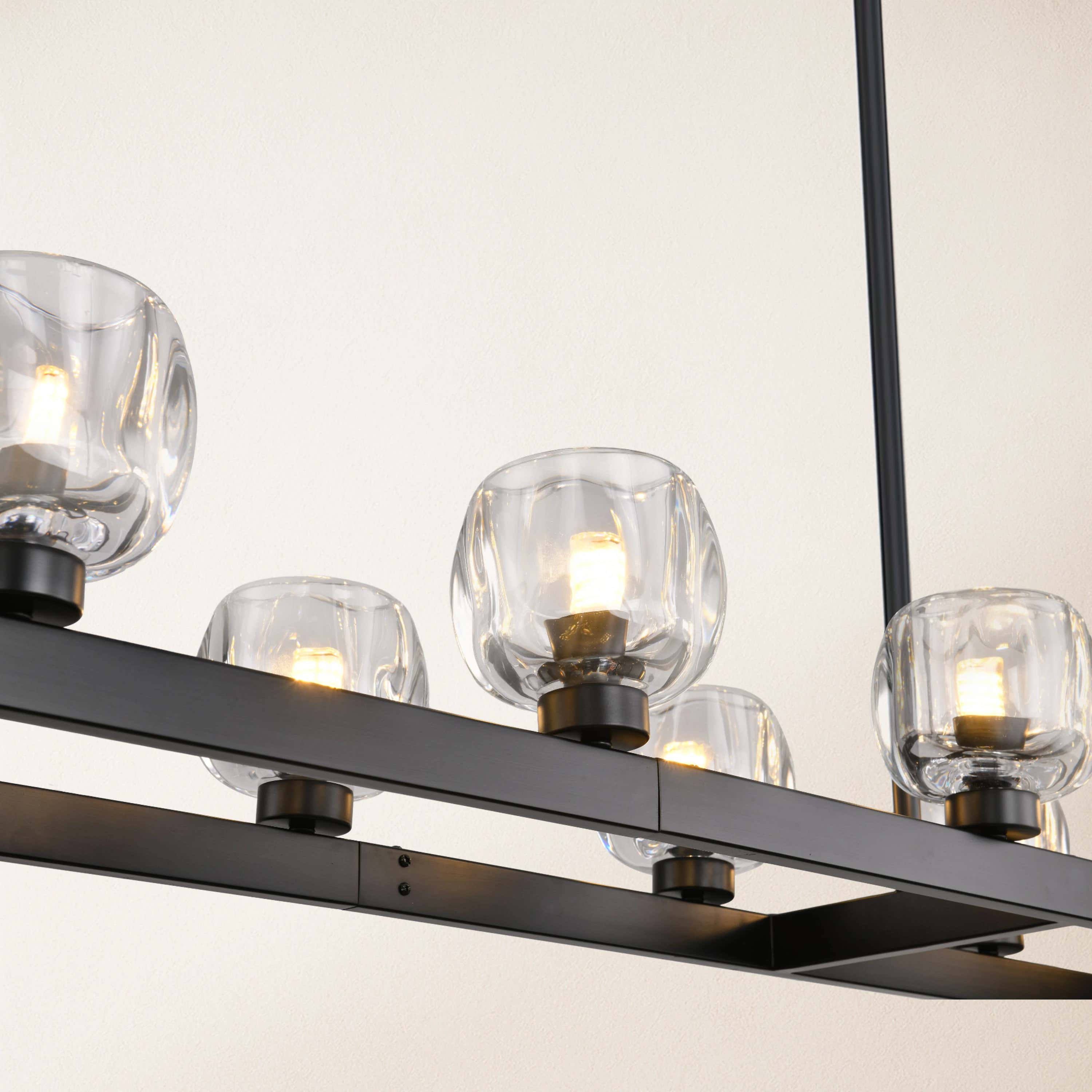 Vellum Rectangular Chandelier 68"W