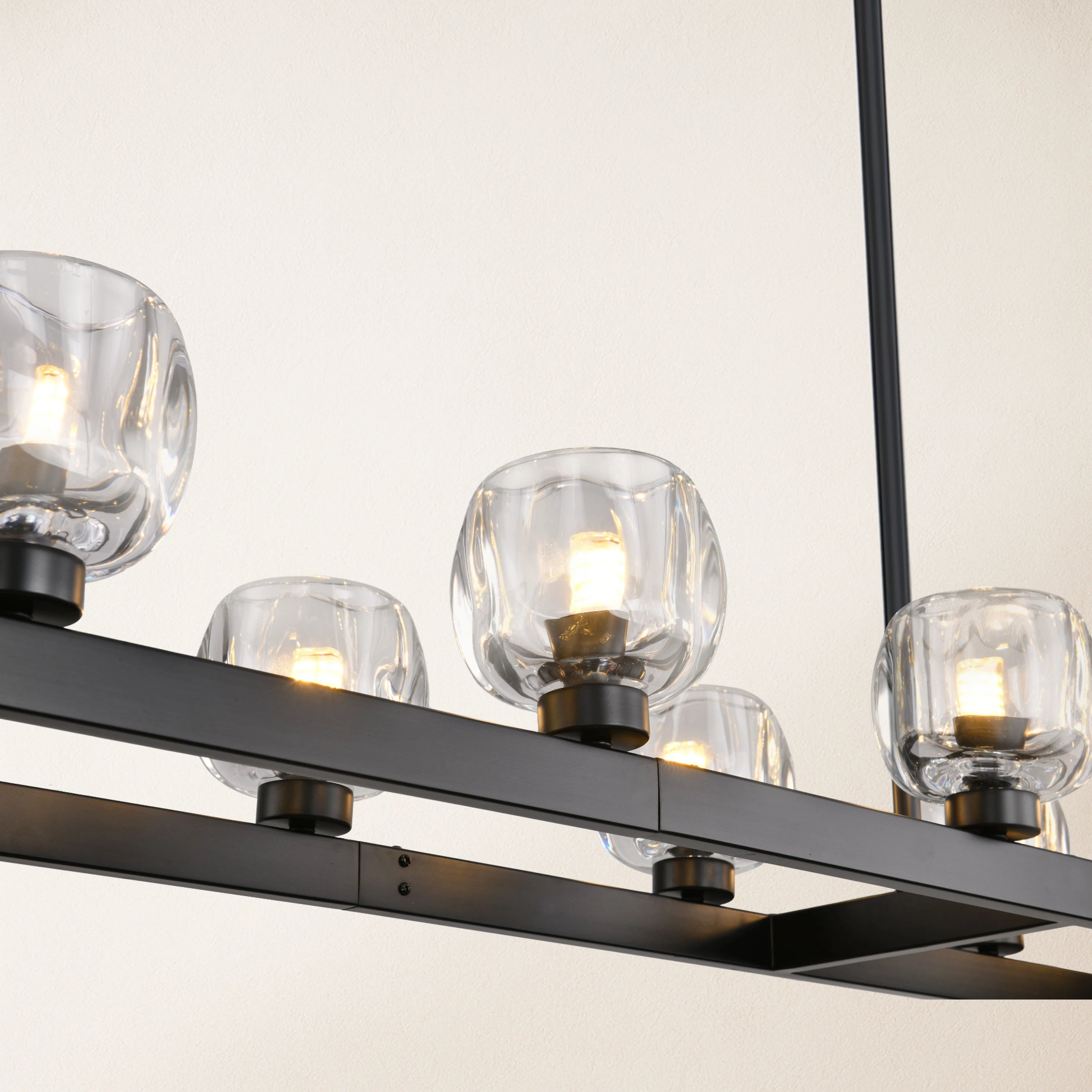 Vellum Rectangular Chandelier 68"