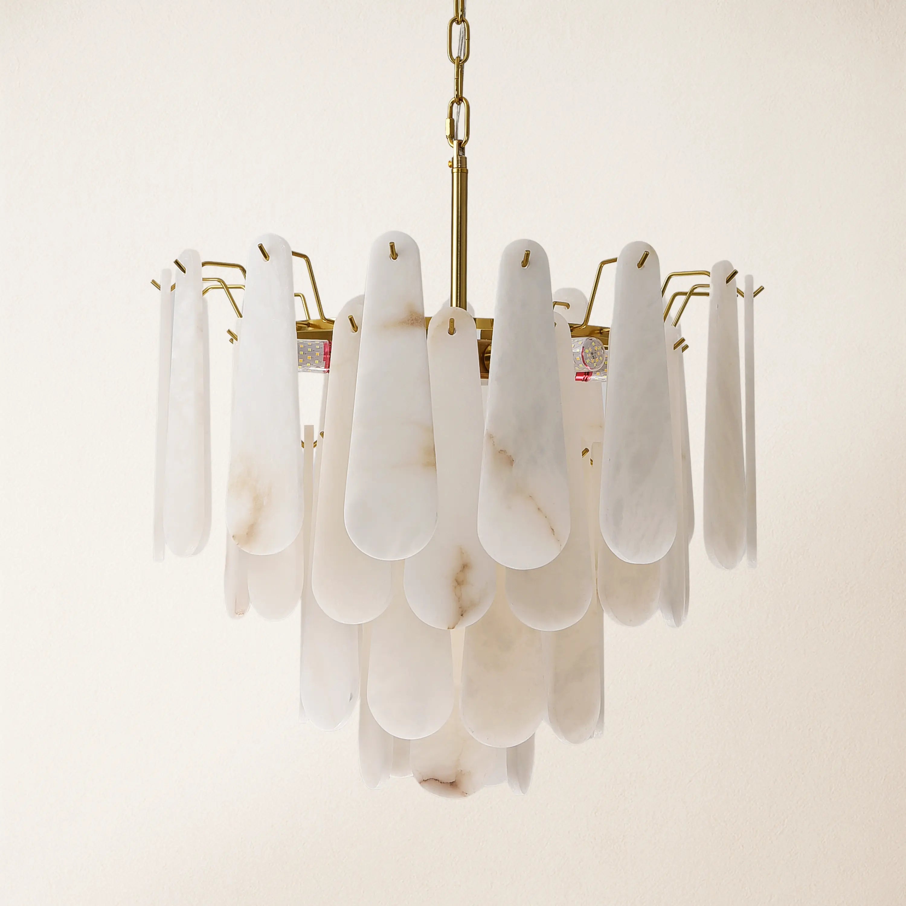 Caldera Alabaster Round Chandelier 22"