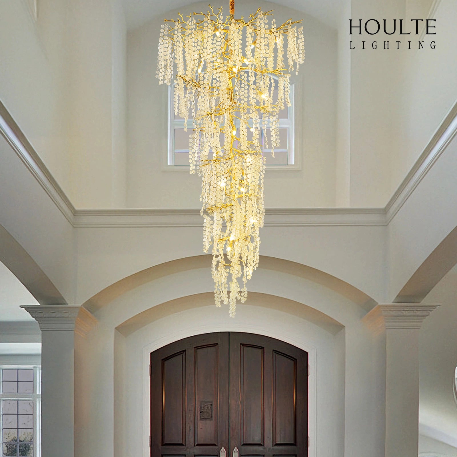 Shiro Noda Crystal Tree Branch Round Chandelier 95"