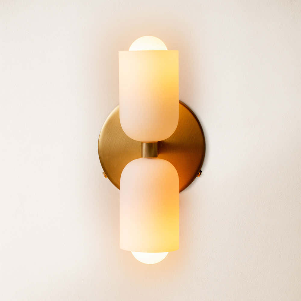 Caleb Glass Wall Sconce 13"H