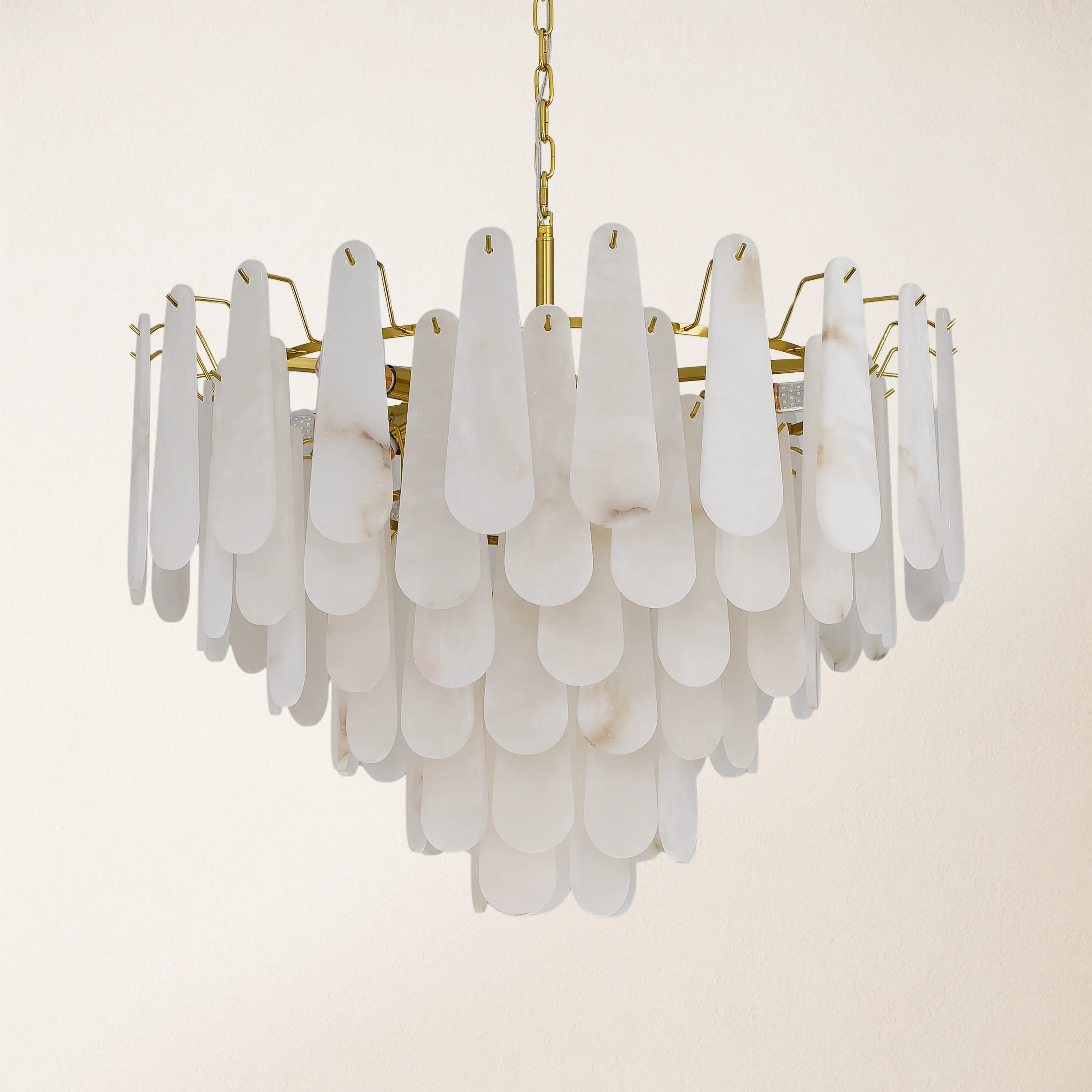 Caldera Alabaster Round Chandelier 32"