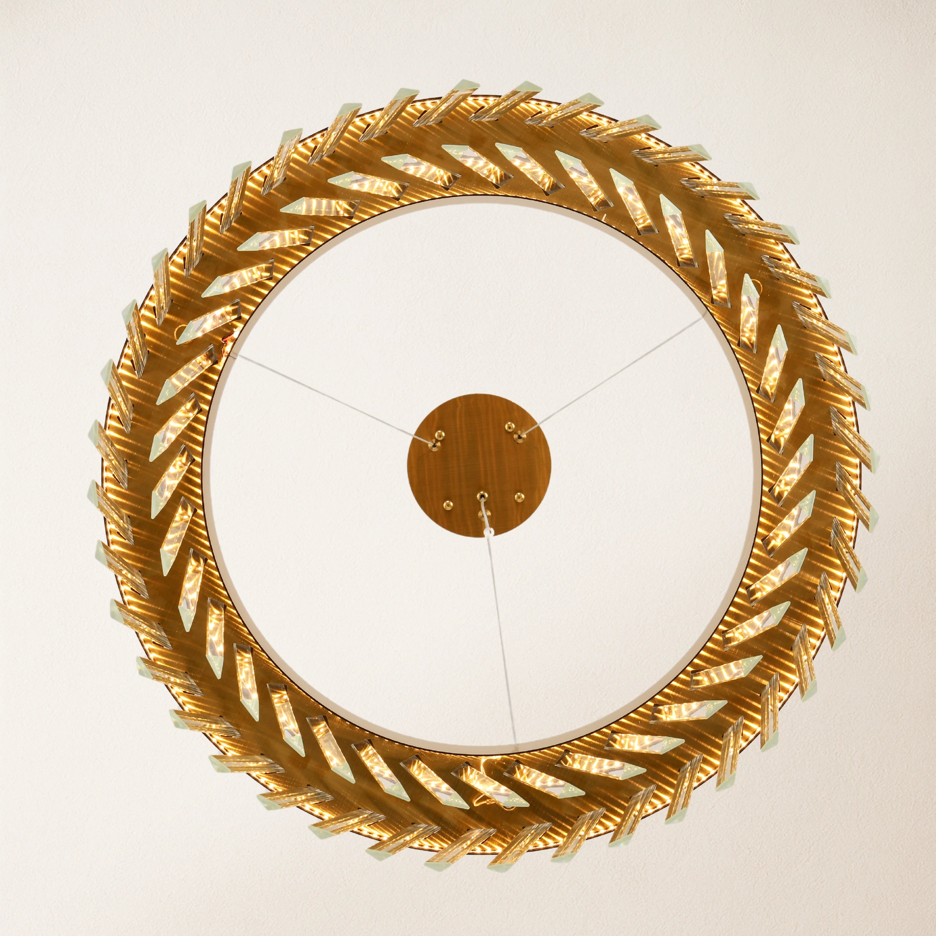 Vetro Prism Crystal Round Chandelier 24"D