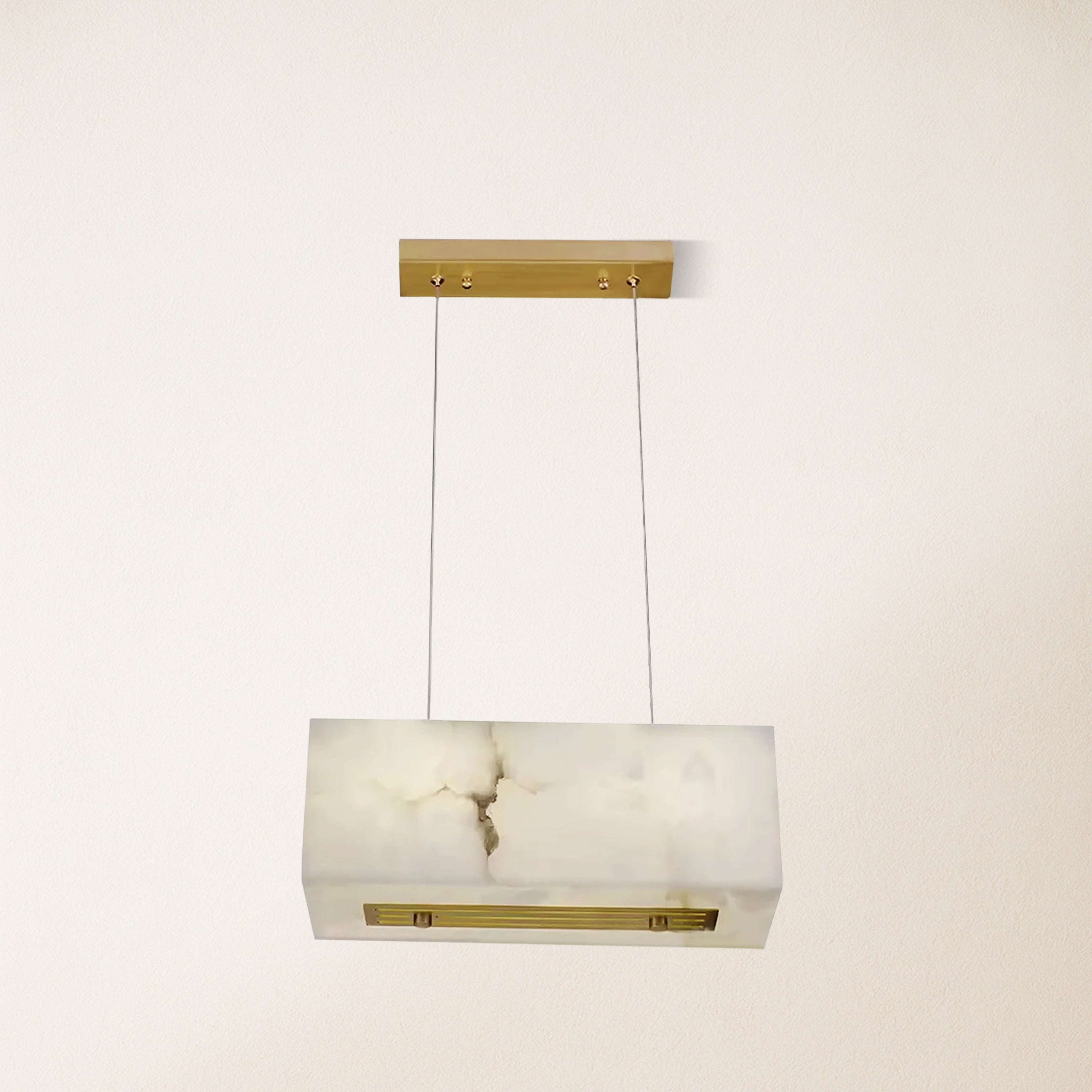 Dave Alabaster Cuboid Dining Room Chandelier 17.7"W#Finish_Gold