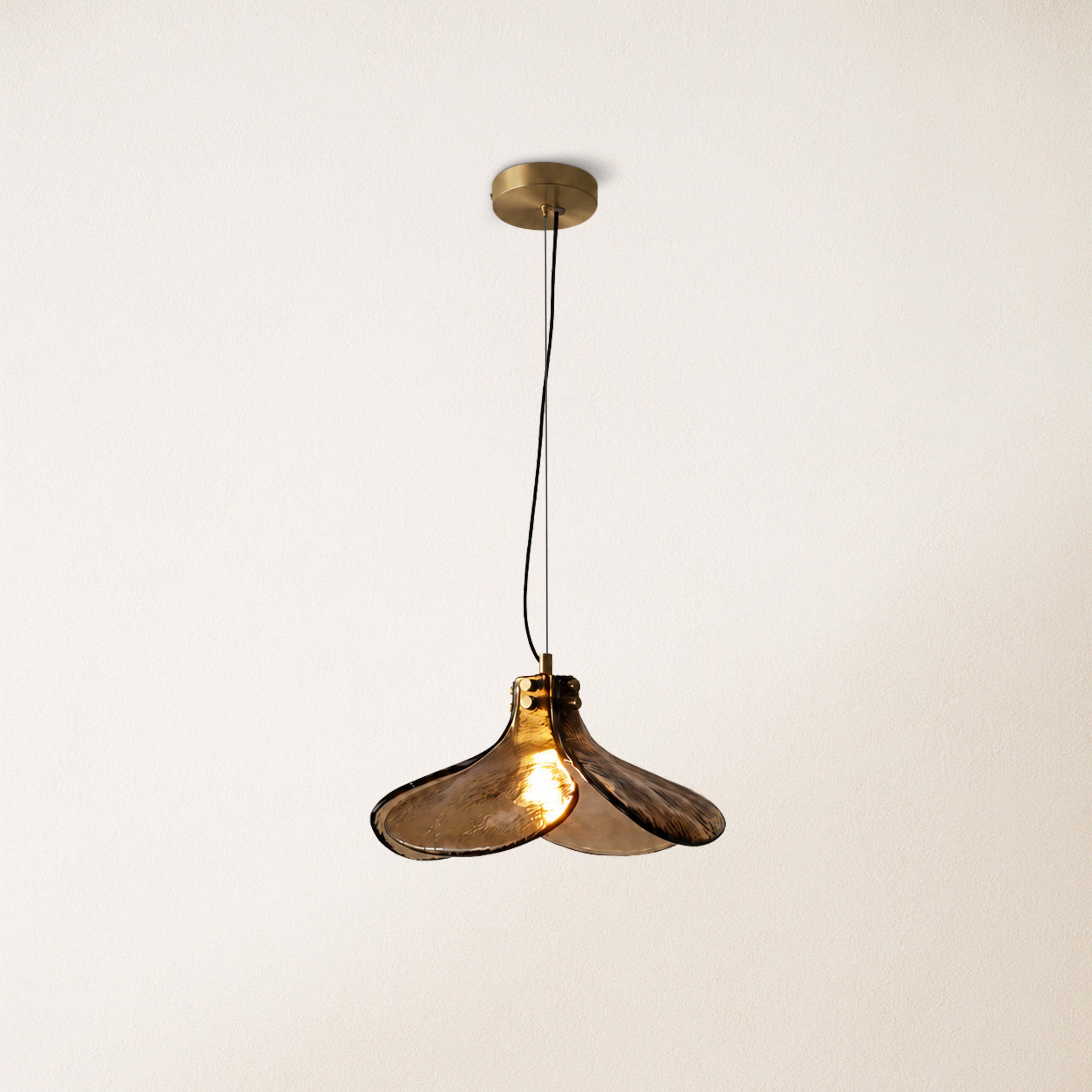 Eora Amber Glass Pendant Light