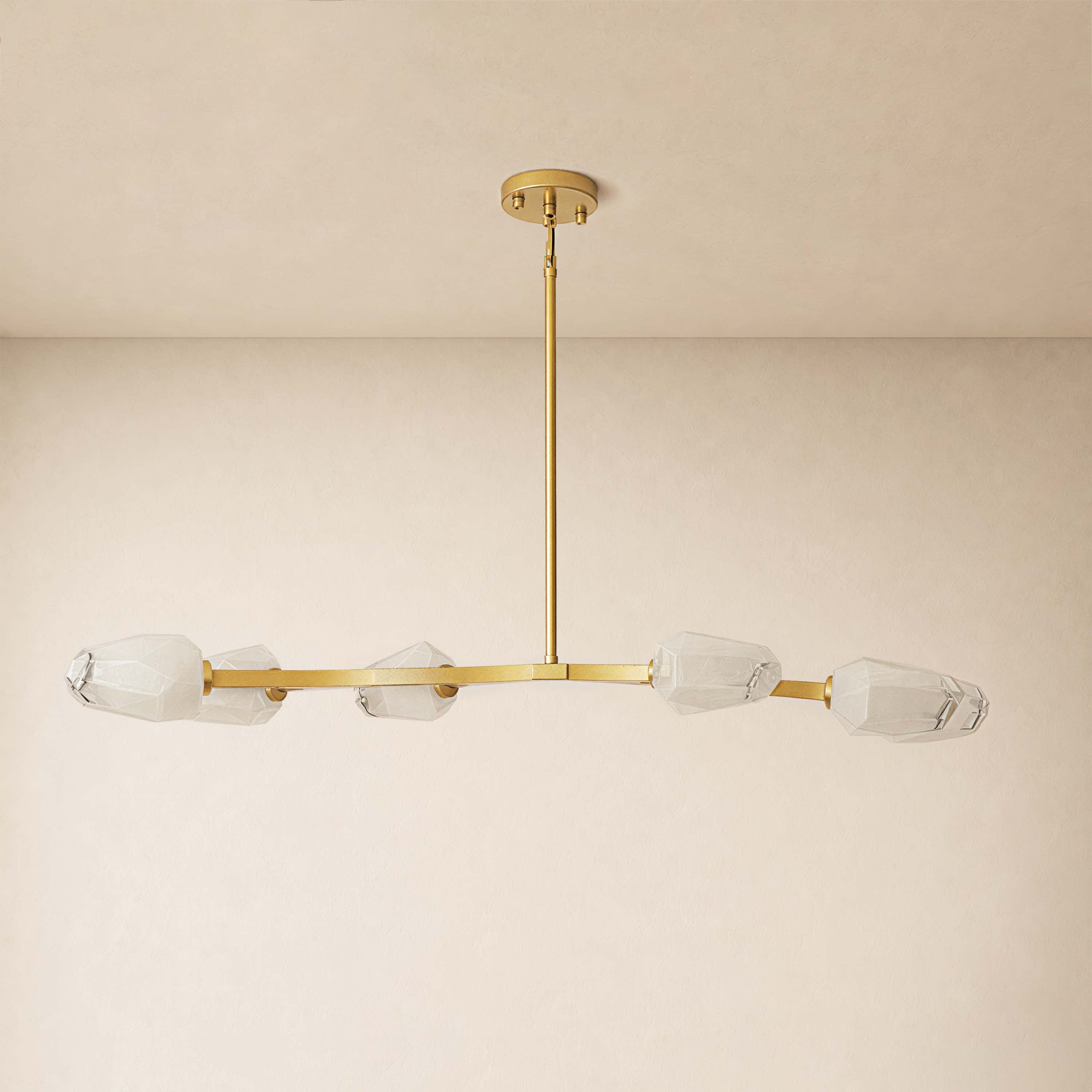 Solenne Cloud Glass Linear Chandelier 40"W