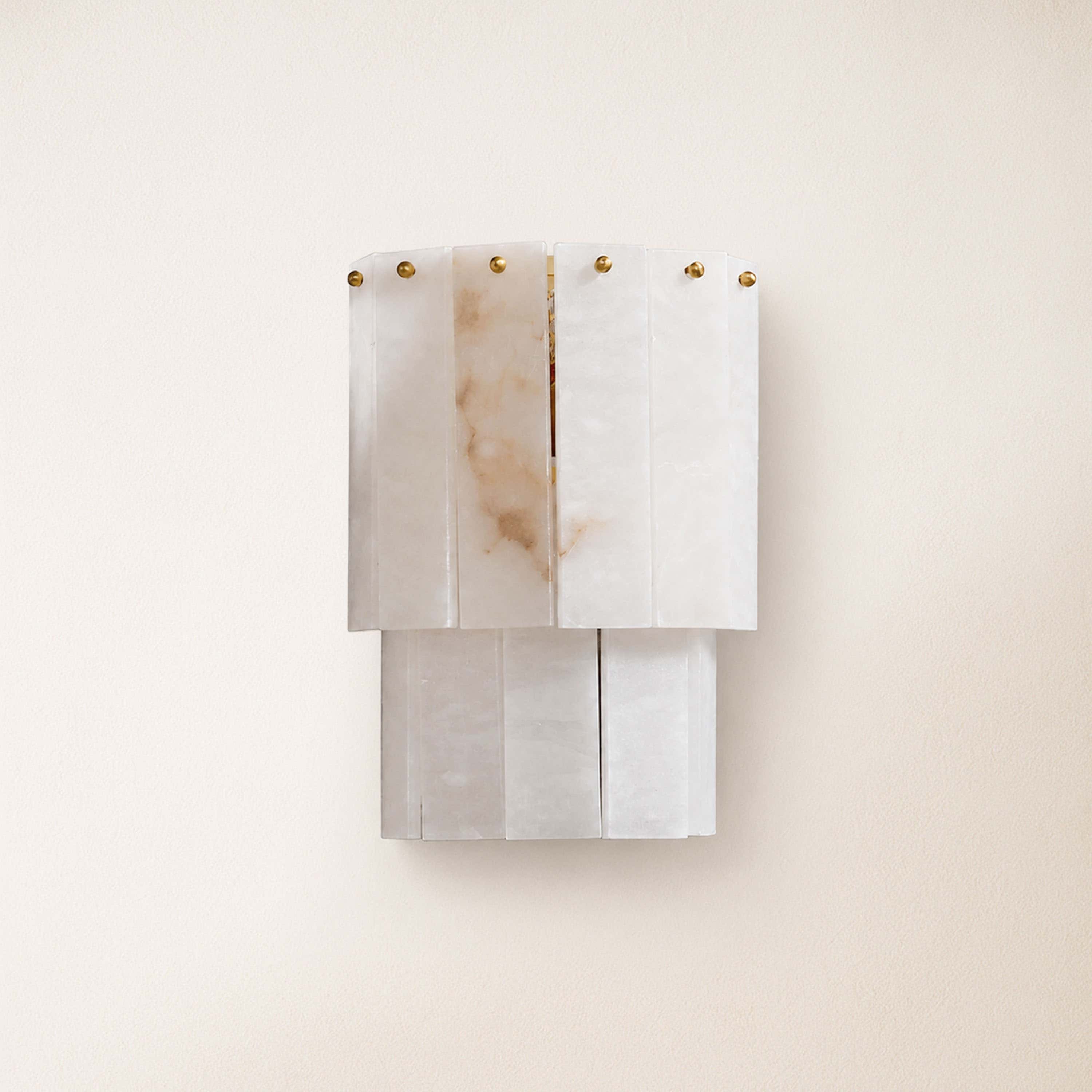 Nivara Alabaster Tiered Wall Sconce