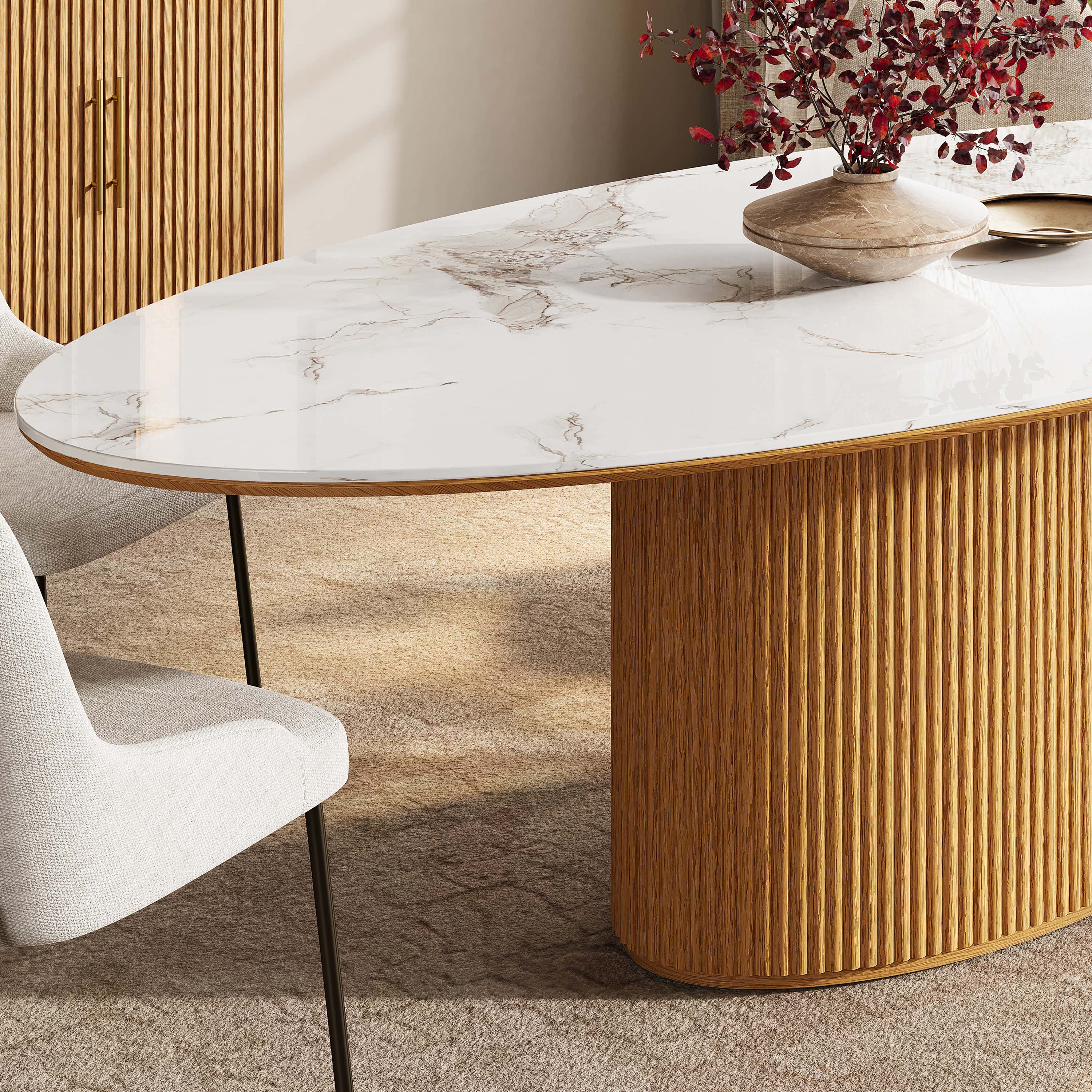 Marley Sintered Stone Dining Table 84"