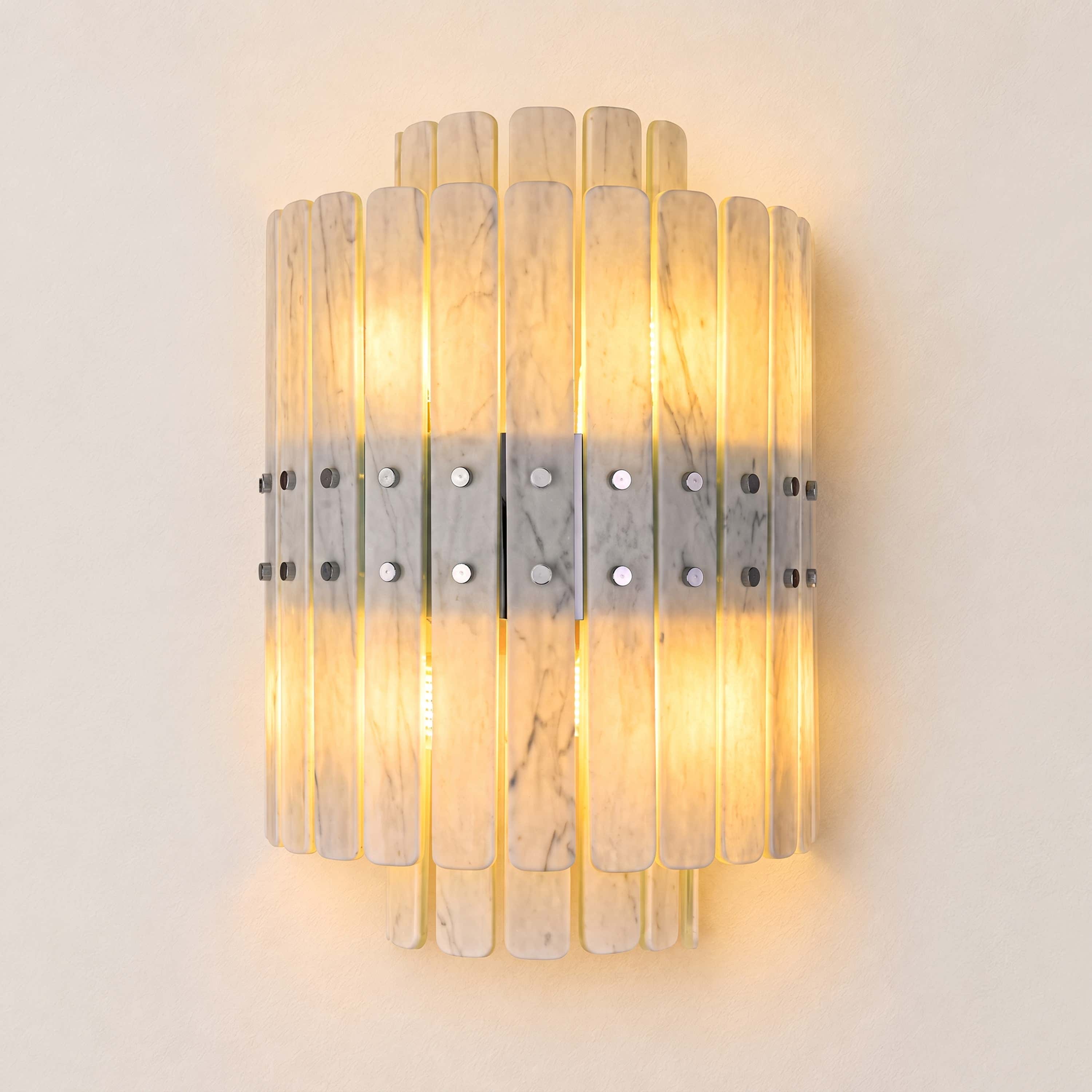 Pietra Marble Round Wall Sconce 11.8"D
