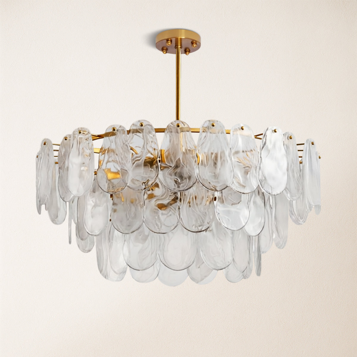 Elaris Glass Cloud Tiered Chandelier 32"D