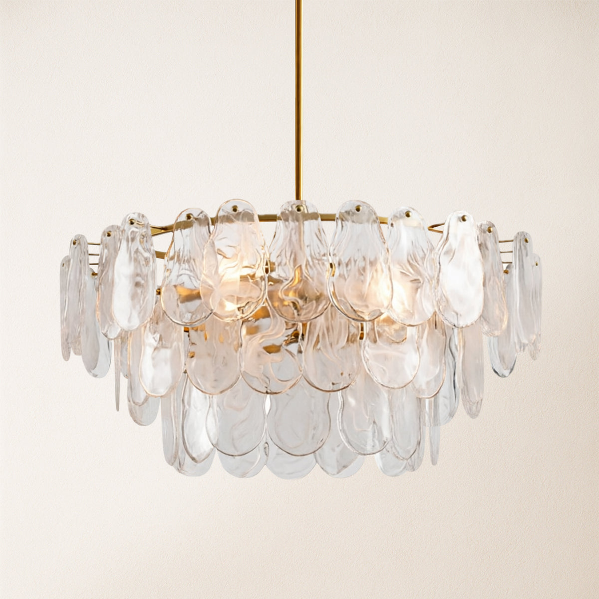 Elaris Glass Cloud Tiered Chandelier 32"D