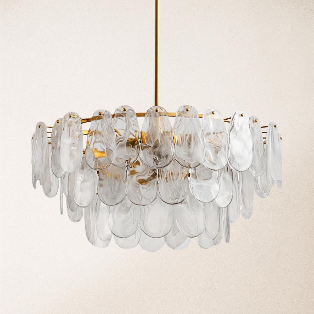 Elaris Glass Cloud Tiered Chandelier 32"D