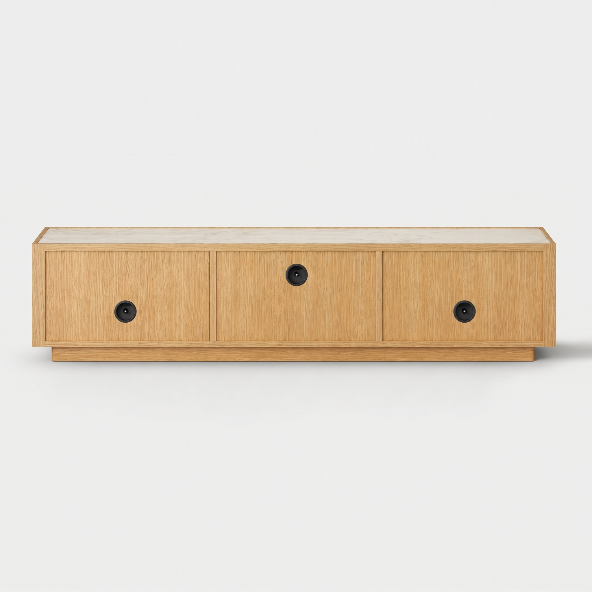 Isla Oak Sintered Stone Media Console 80"