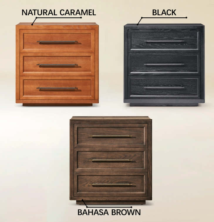 Alvar 30″ Oak 3-Drawer Chest