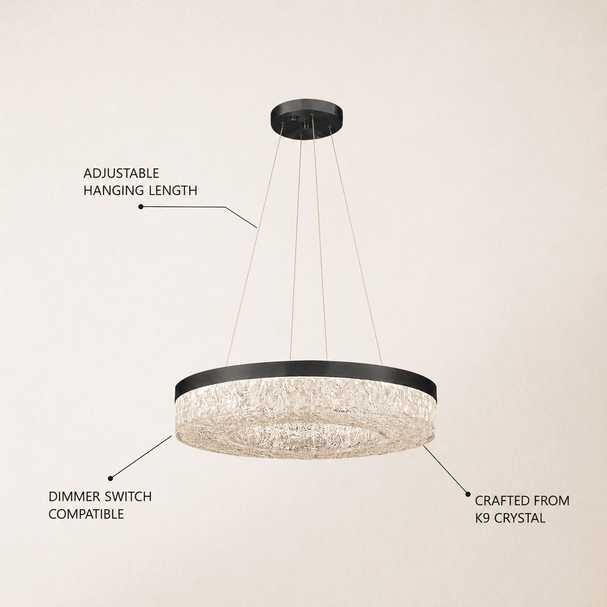 Planituri Crystal Round Chandelier