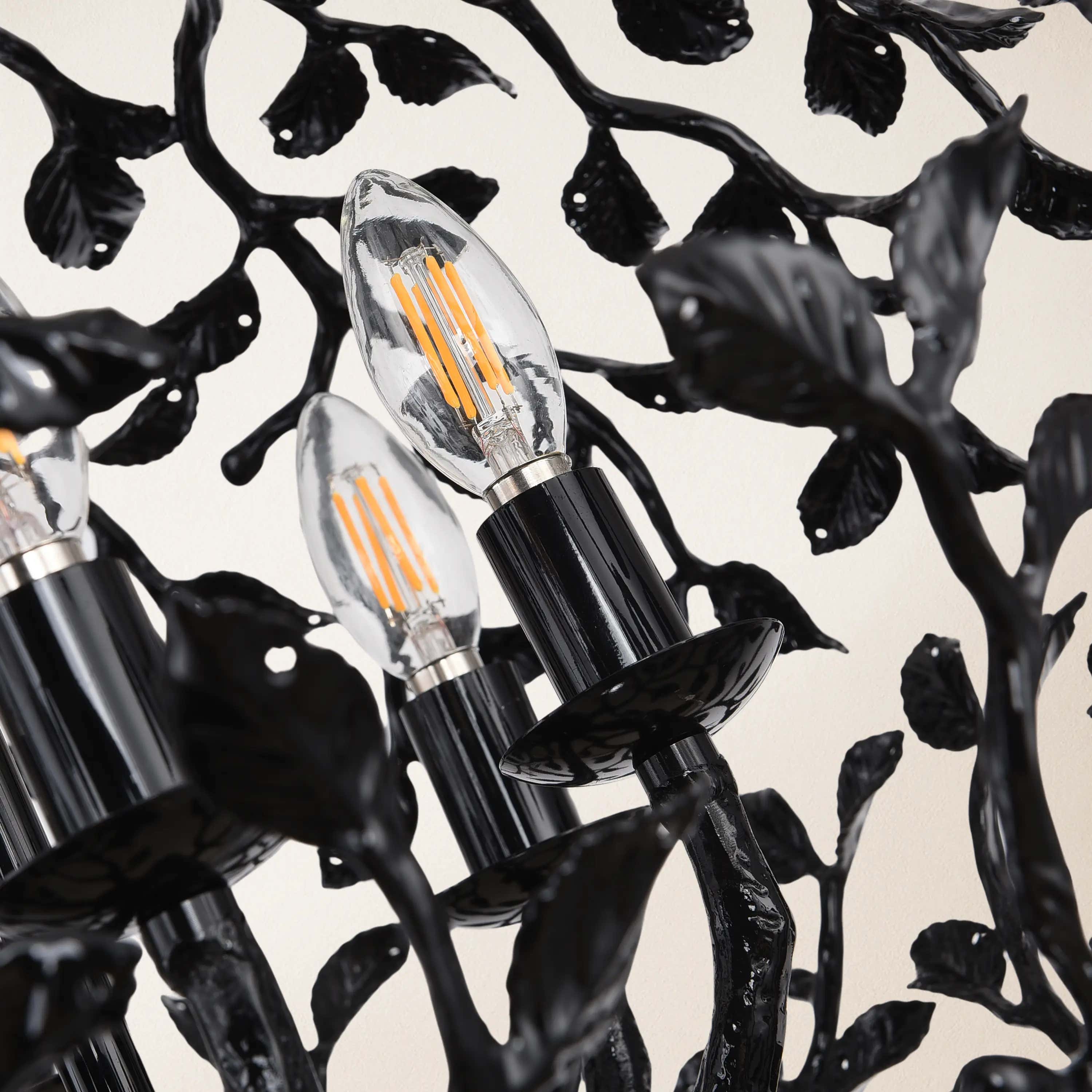 Elara Black Spherical Cage Chandelier 22"D